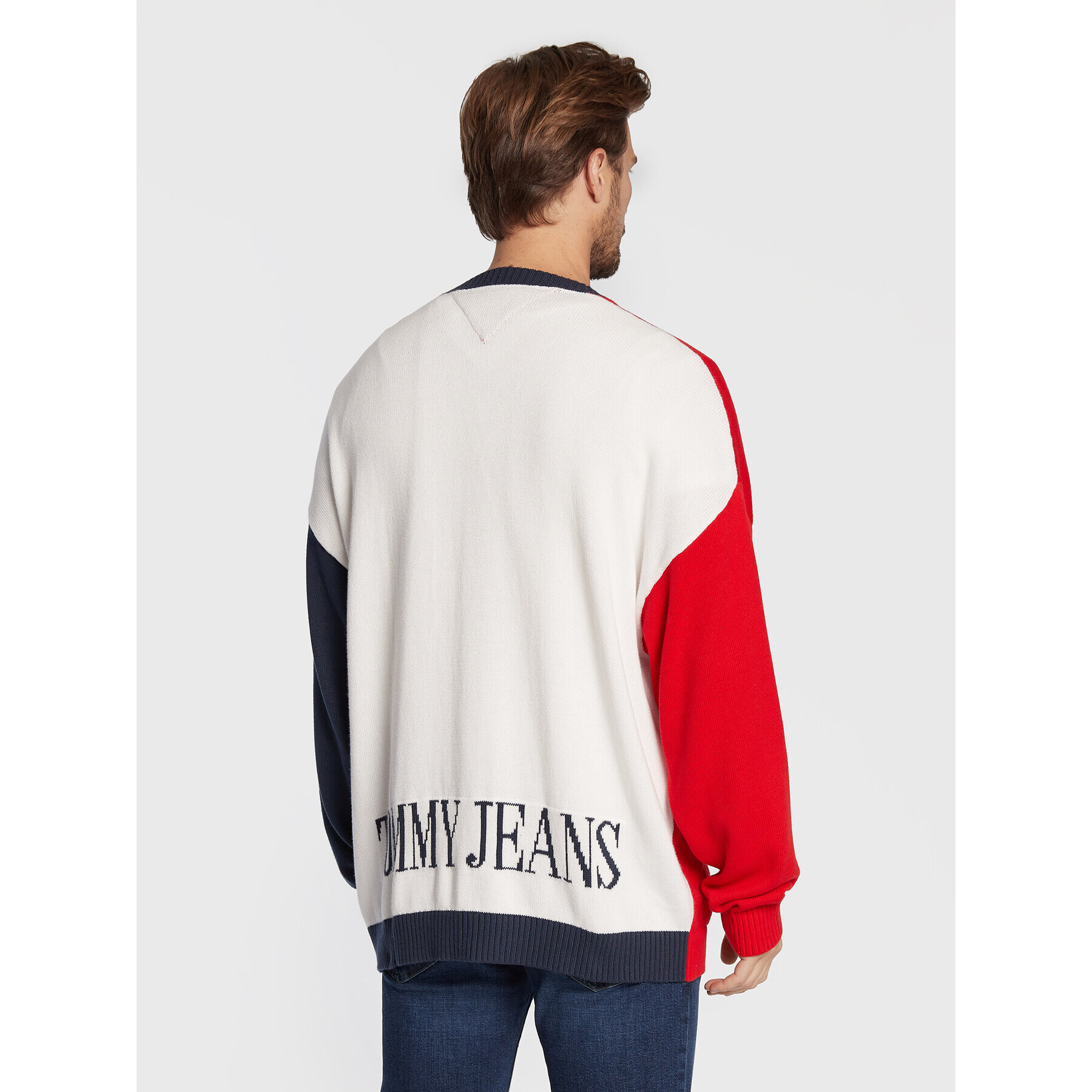 Tommy Jeans Kardigan Skater Archive DM0DM15073 Tmavomodrá Relaxed Fit - Pepit.cz