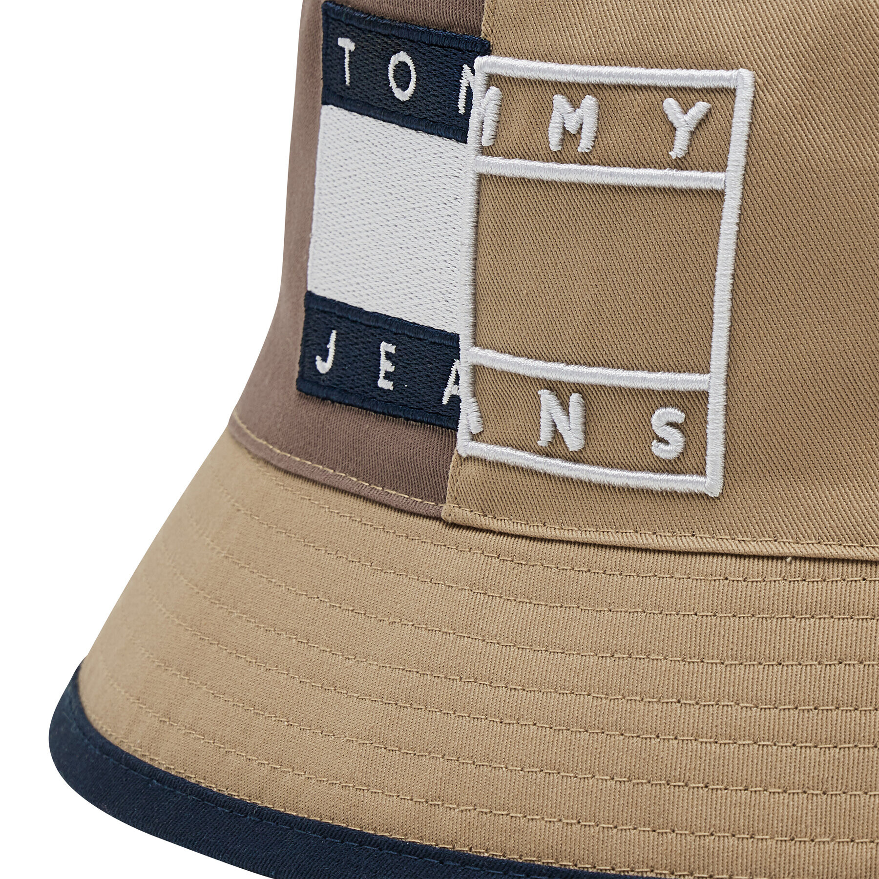 Tommy Jeans Klobouk Tjm Heritage Bucket Spliced Rev AM0AM08488 Béžová - Pepit.cz