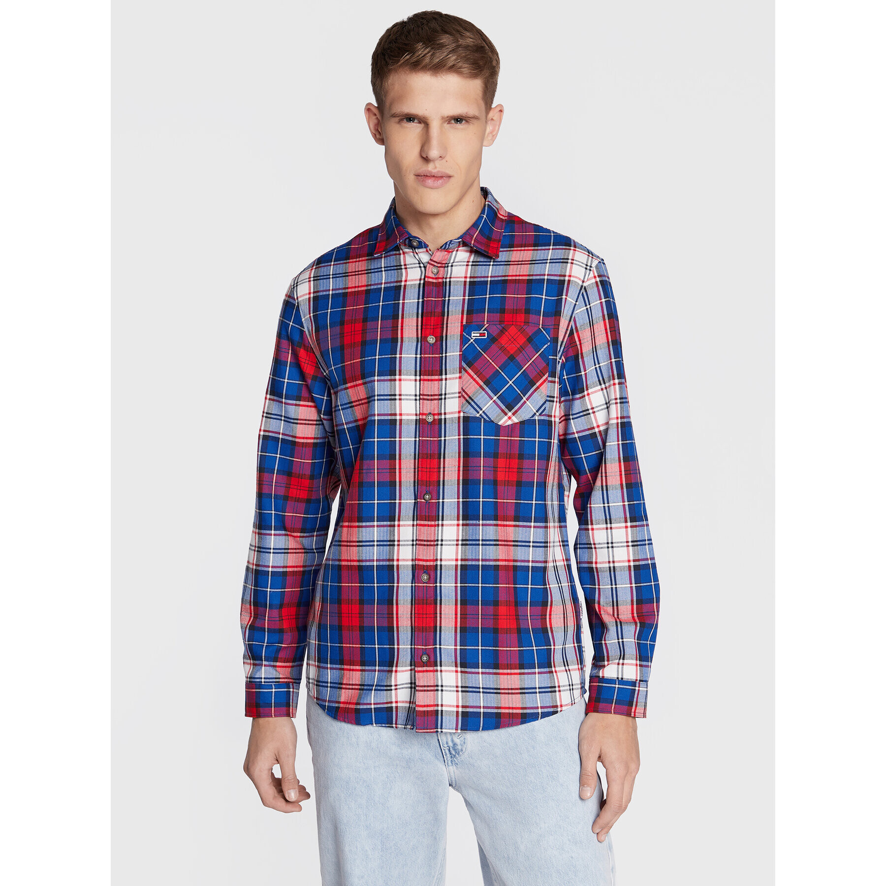 Tommy Jeans Košile Check Flannel DM0DM15114 Barevná Classic Fit - Pepit.cz