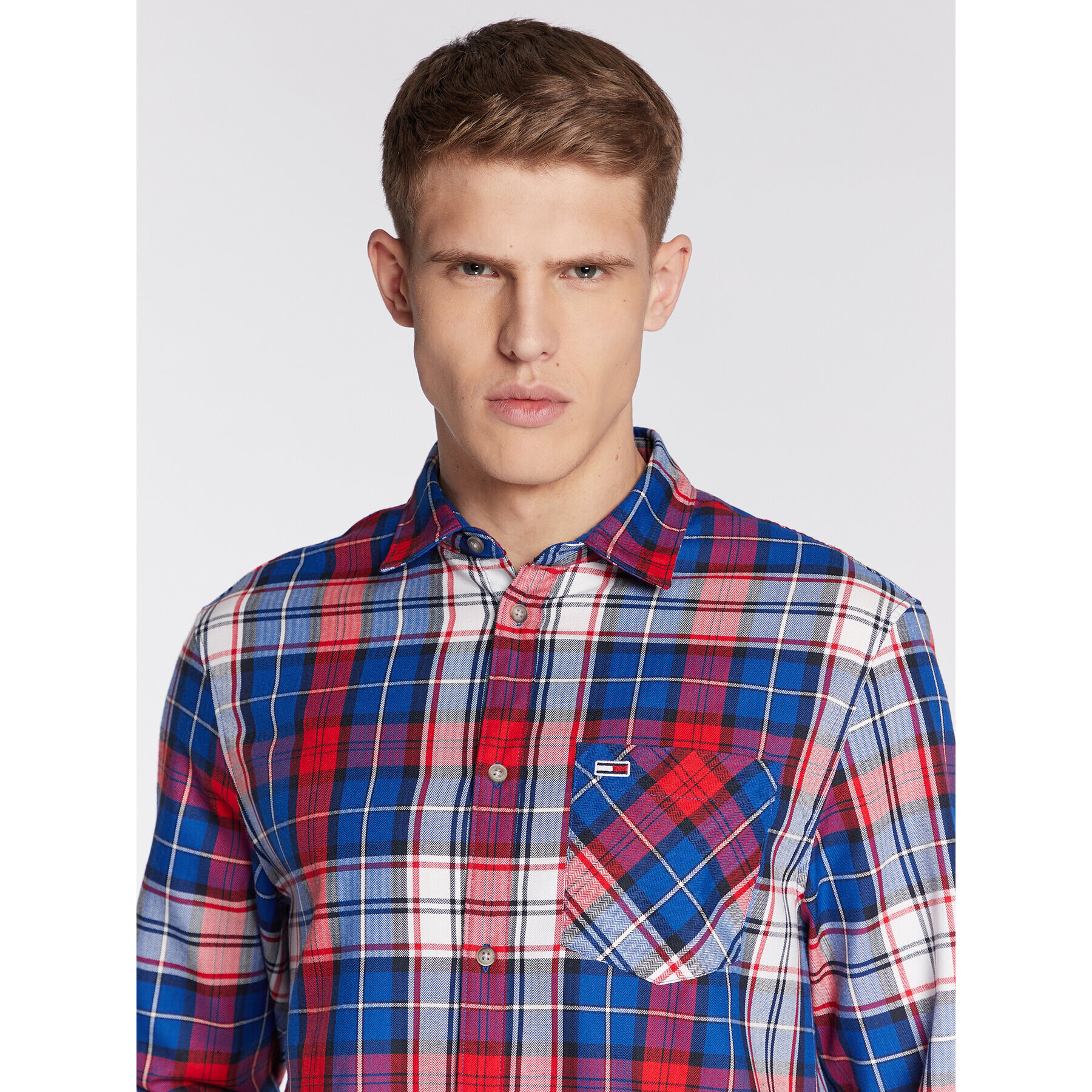 Tommy Jeans Košile Check Flannel DM0DM15114 Barevná Classic Fit - Pepit.cz