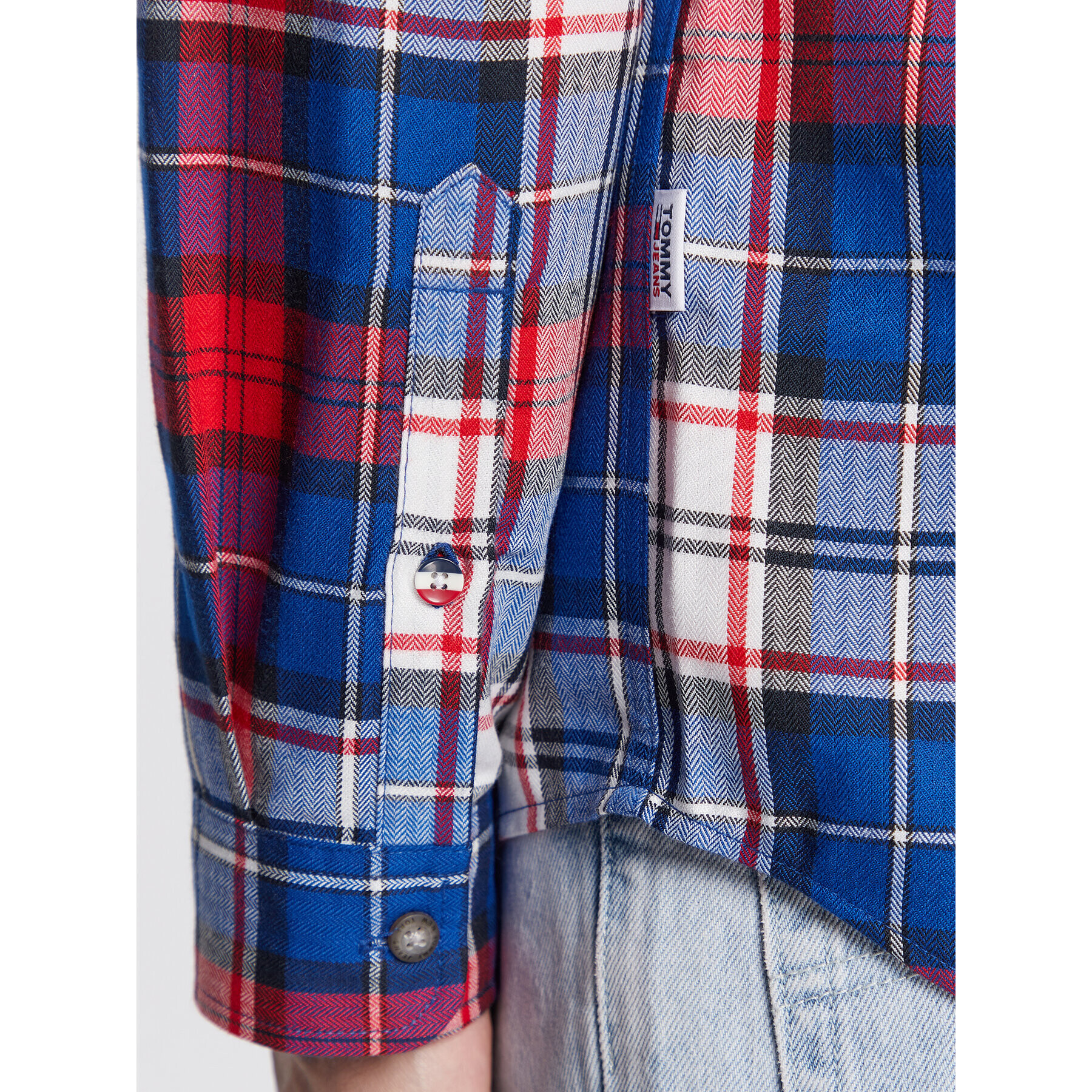 Tommy Jeans Košile Check Flannel DM0DM15114 Barevná Classic Fit - Pepit.cz