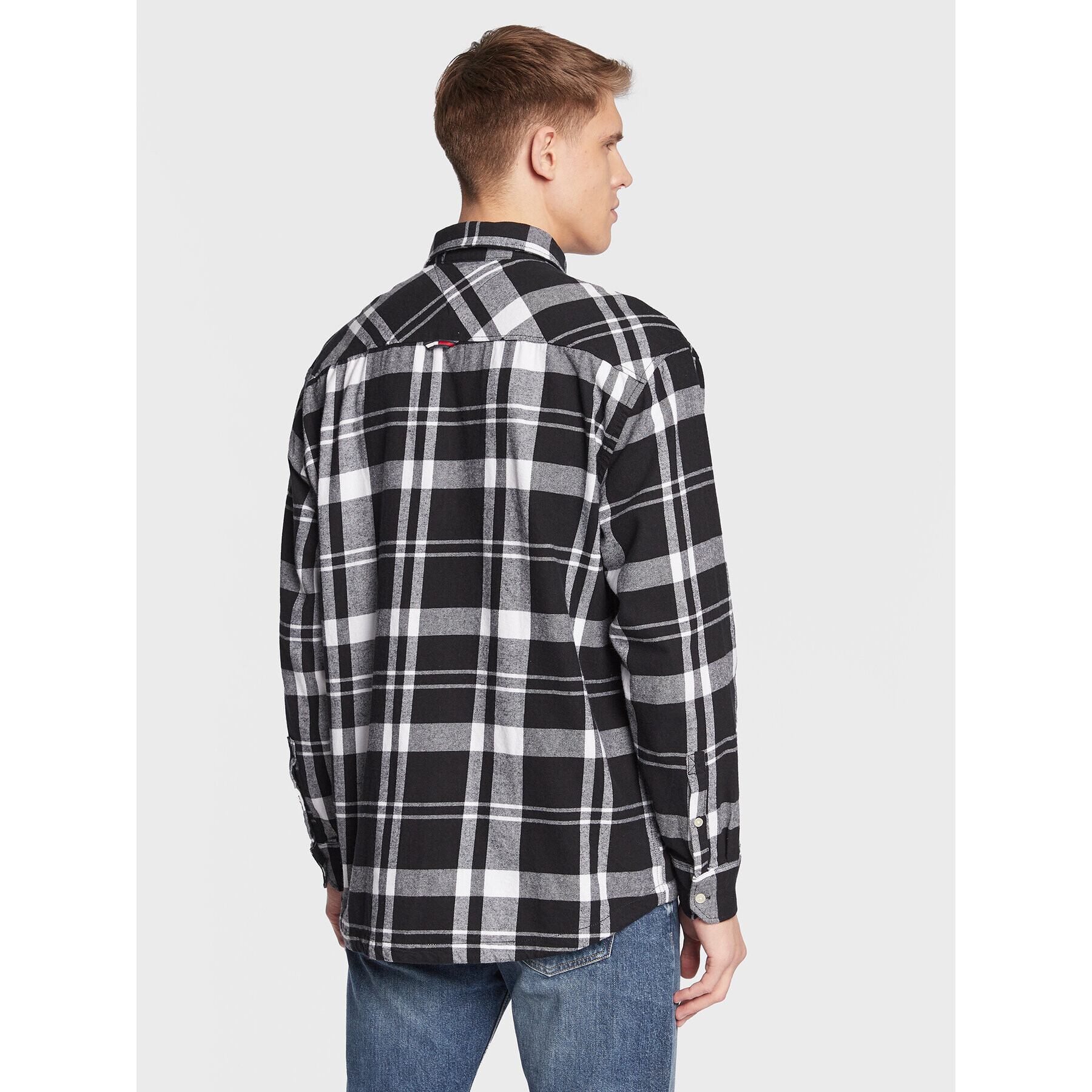 Tommy Jeans Košile Check Twill DM0DM15414 Černá Oversize - Pepit.cz