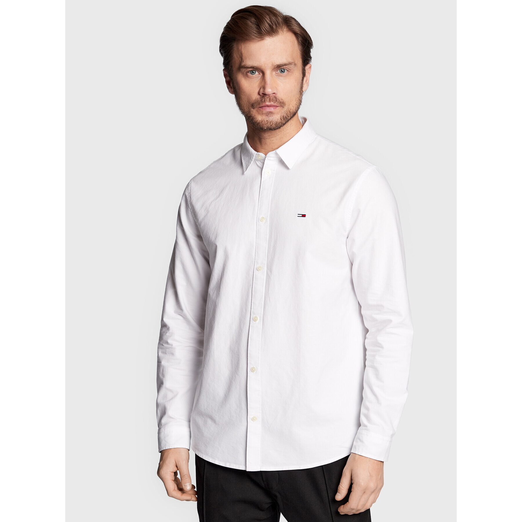 Tommy Jeans Košile Classic Oxford DM0DM15408 Bílá Classic Fit - Pepit.cz