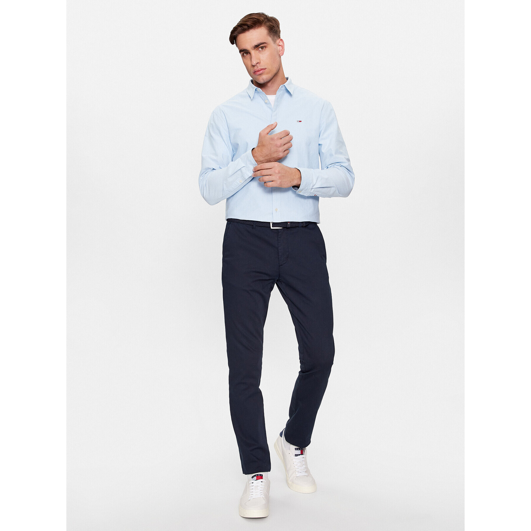 Tommy Jeans Košile Classic Oxford DM0DM15408 Modrá Classic Fit - Pepit.cz