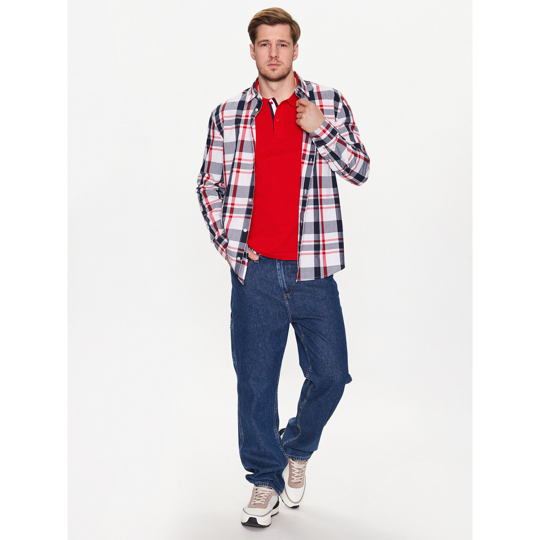 Tommy Jeans Košile Essencial DM0DM15934 Barevná Classic Fit - Pepit.cz