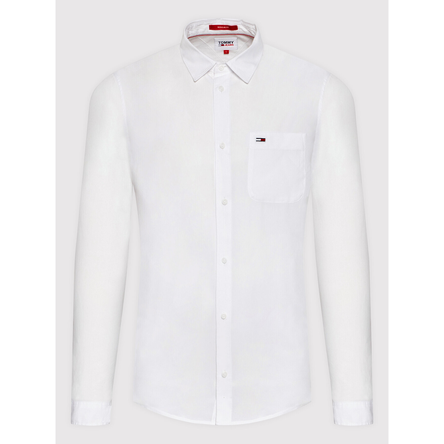 Tommy Jeans Košile Essential Poplin DM0DM11870 Bílá Regular Fit - Pepit.cz