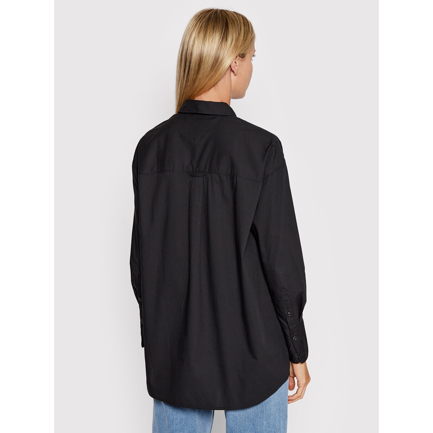 Tommy Jeans Košile Oversized Poplin DW0DW12080 Černá Oversize - Pepit.cz