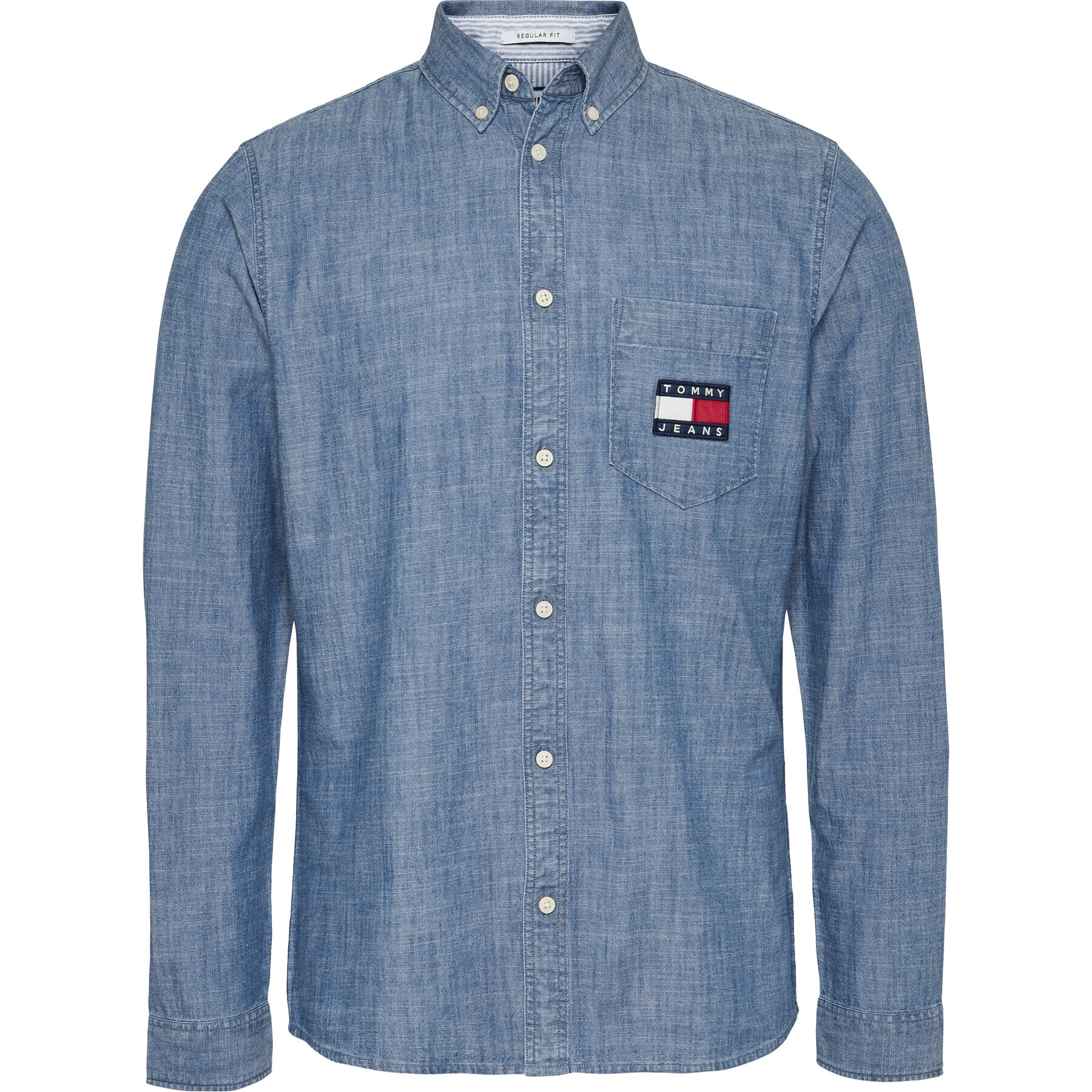 Tommy Jeans Košile Tjm Chambray DM0DM07922 Modrá Regular Fit - Pepit.cz