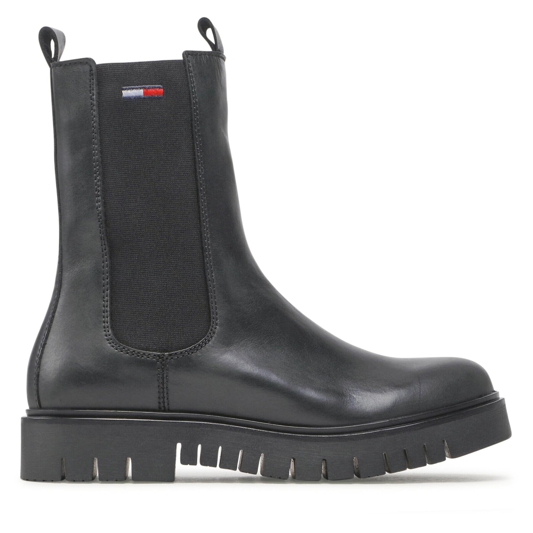 Tommy Jeans Kotníková obuv s elastickým prvkem Long Chelsea Boot EN0EN01990 Černá - Pepit.cz