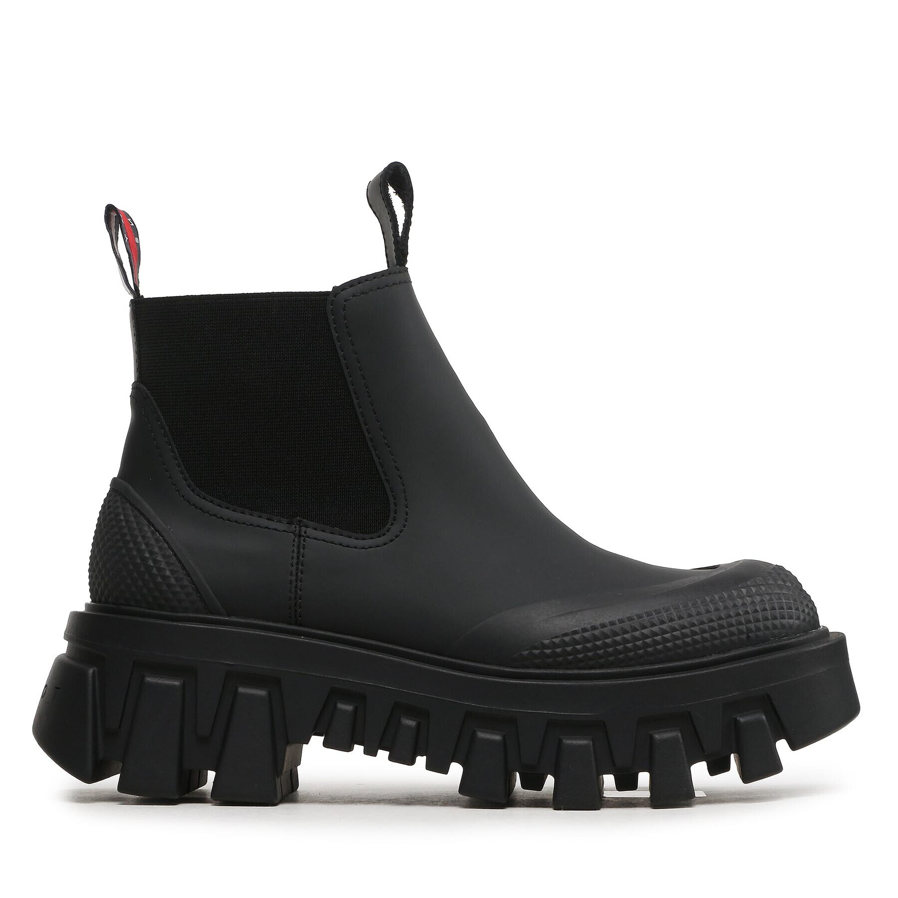 Tommy Jeans Kotníková obuv s elastickým prvkem Tjw Rubber Rain Boot EN0EN02234 Černá - Pepit.cz