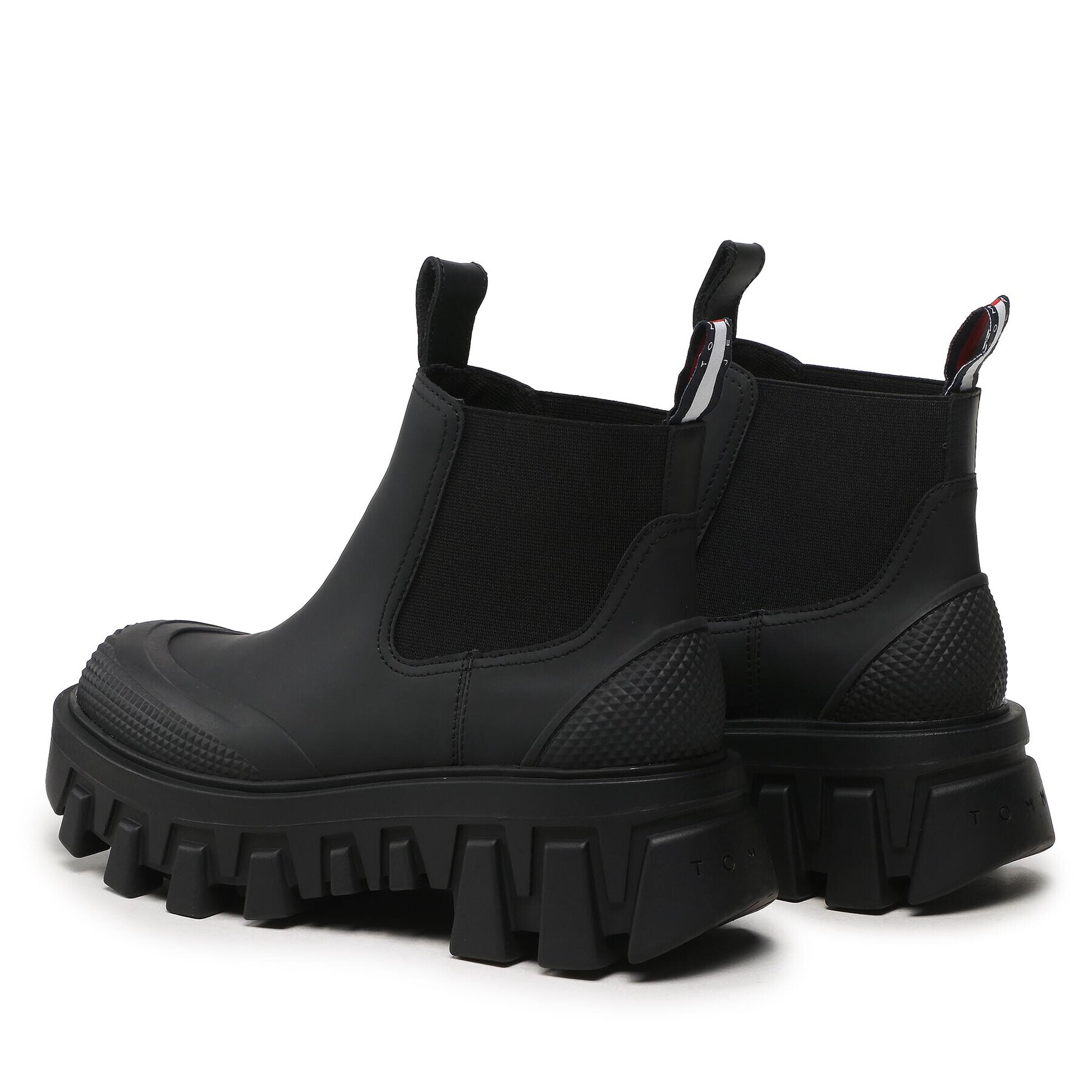 Tommy Jeans Kotníková obuv s elastickým prvkem Tjw Rubber Rain Boot EN0EN02234 Černá - Pepit.cz