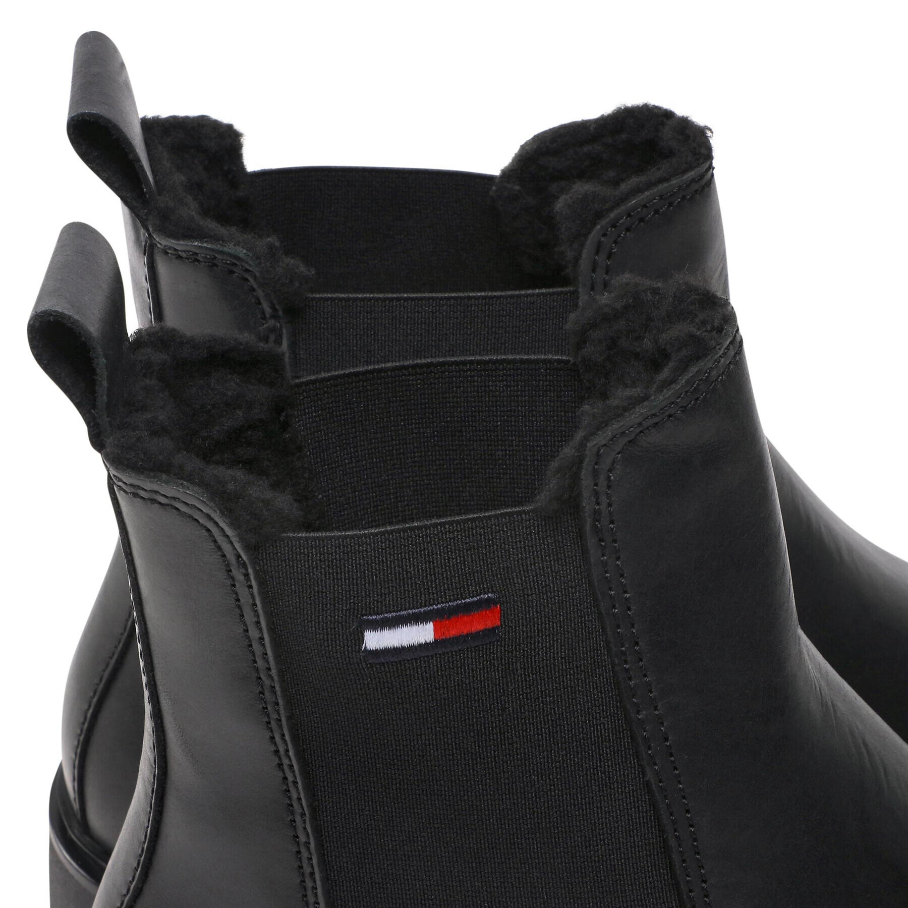 Tommy Jeans Kotníková obuv s elastickým prvkem Warmlined Chelsea Boot EN0EN01991 Černá - Pepit.cz