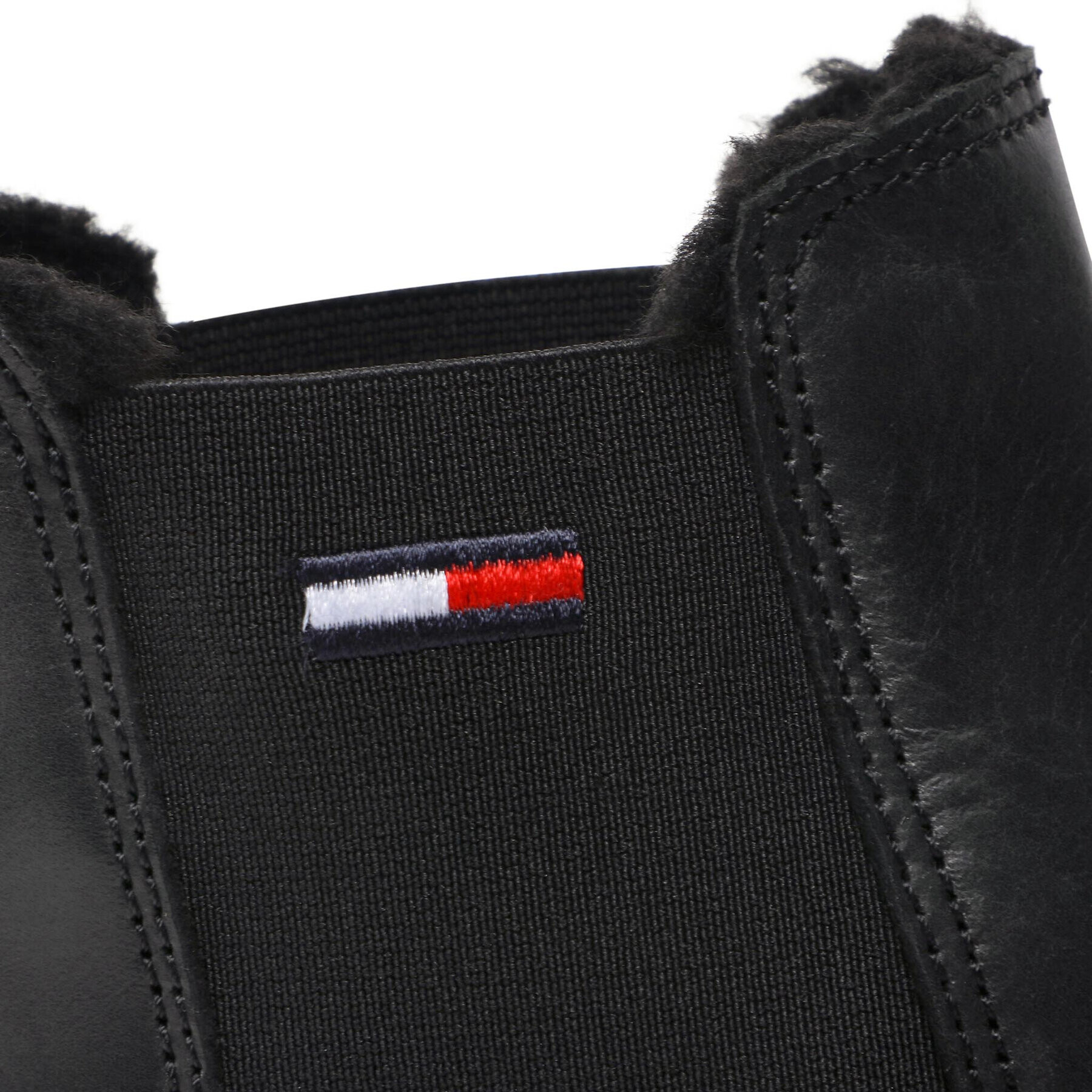 Tommy Jeans Kotníková obuv s elastickým prvkem Warmlined Chelsea Boot EN0EN01991 Černá - Pepit.cz