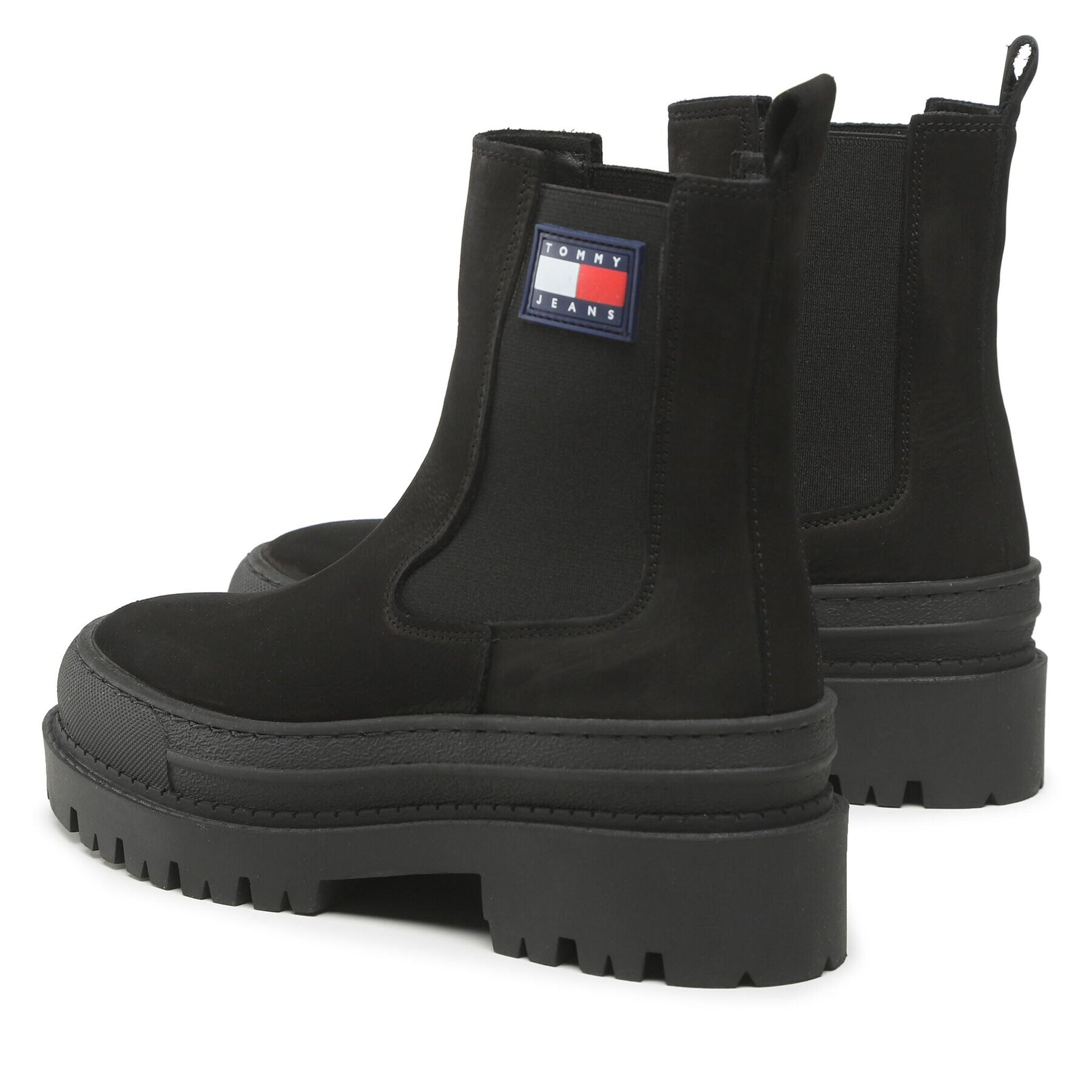 Tommy Jeans Kotníková obuv s elastickým prvkem Womens Chelsea Foxing Boot EN0EN01921 Černá - Pepit.cz