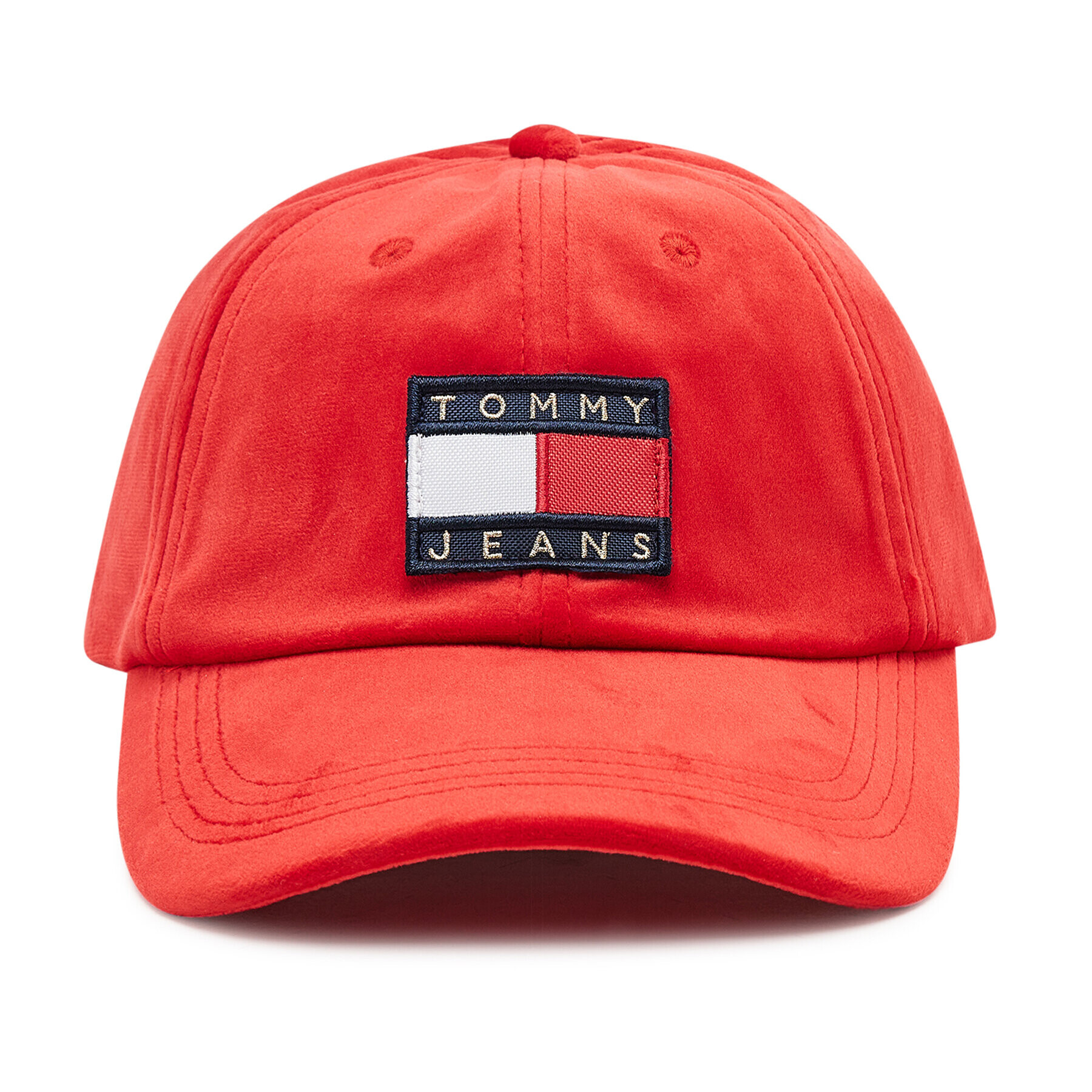 Tommy Jeans Kšiltovka Heritage Velvet AW0AW11097 Červená - Pepit.cz