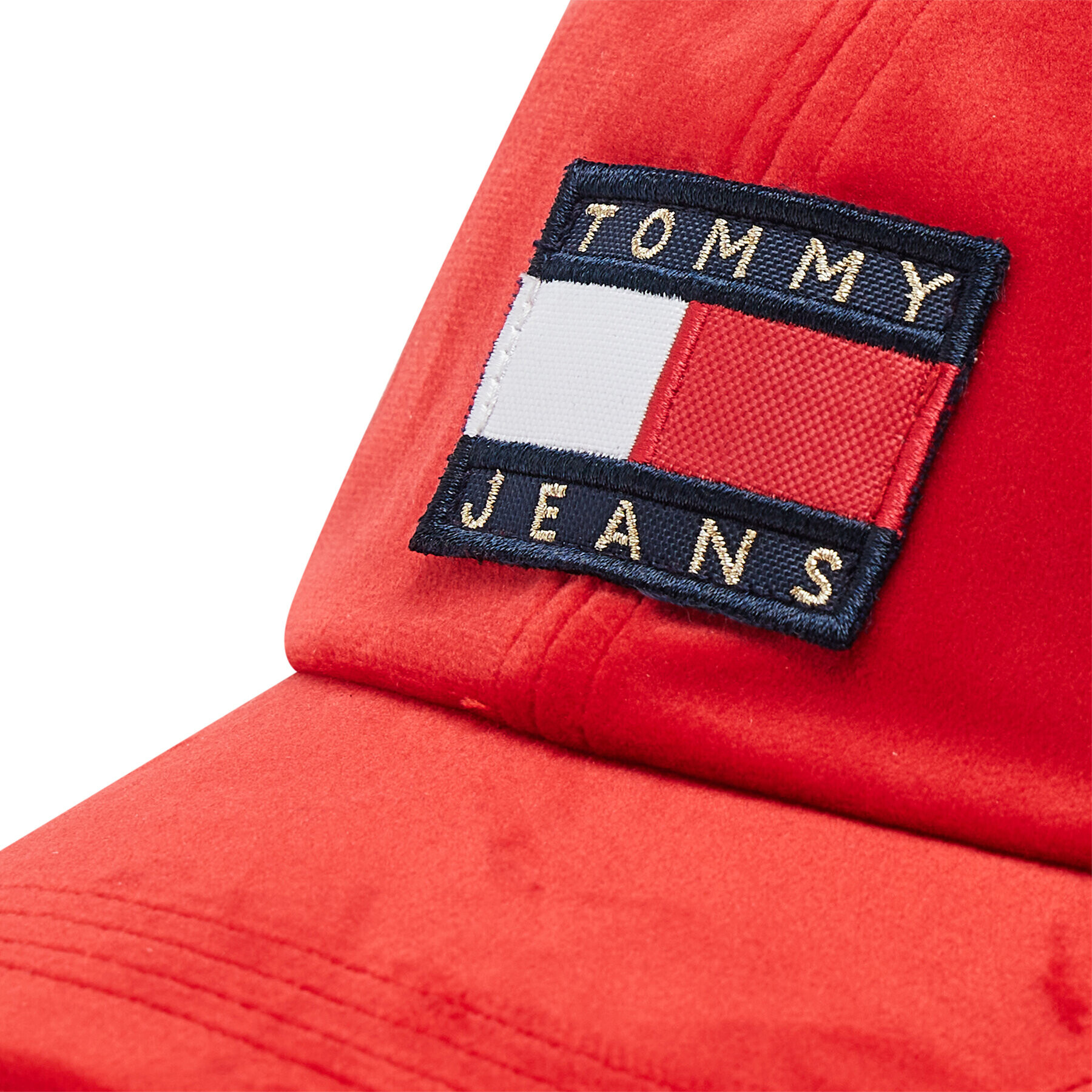 Tommy Jeans Kšiltovka Heritage Velvet AW0AW11097 Červená - Pepit.cz