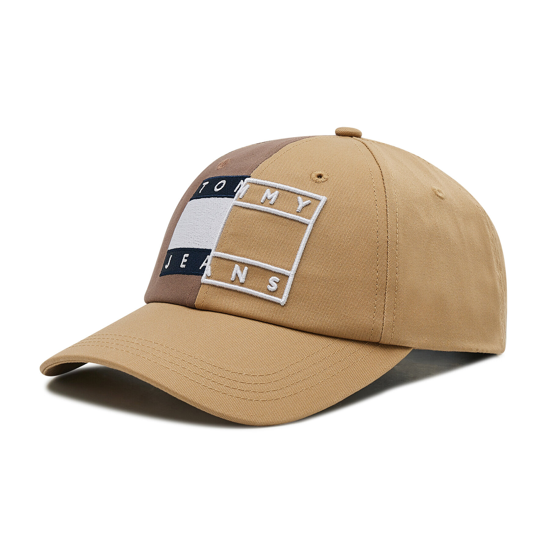 Tommy Jeans Kšiltovka Tjm Heritage Cap Spliced AM0AM08493 Hnědá - Pepit.cz