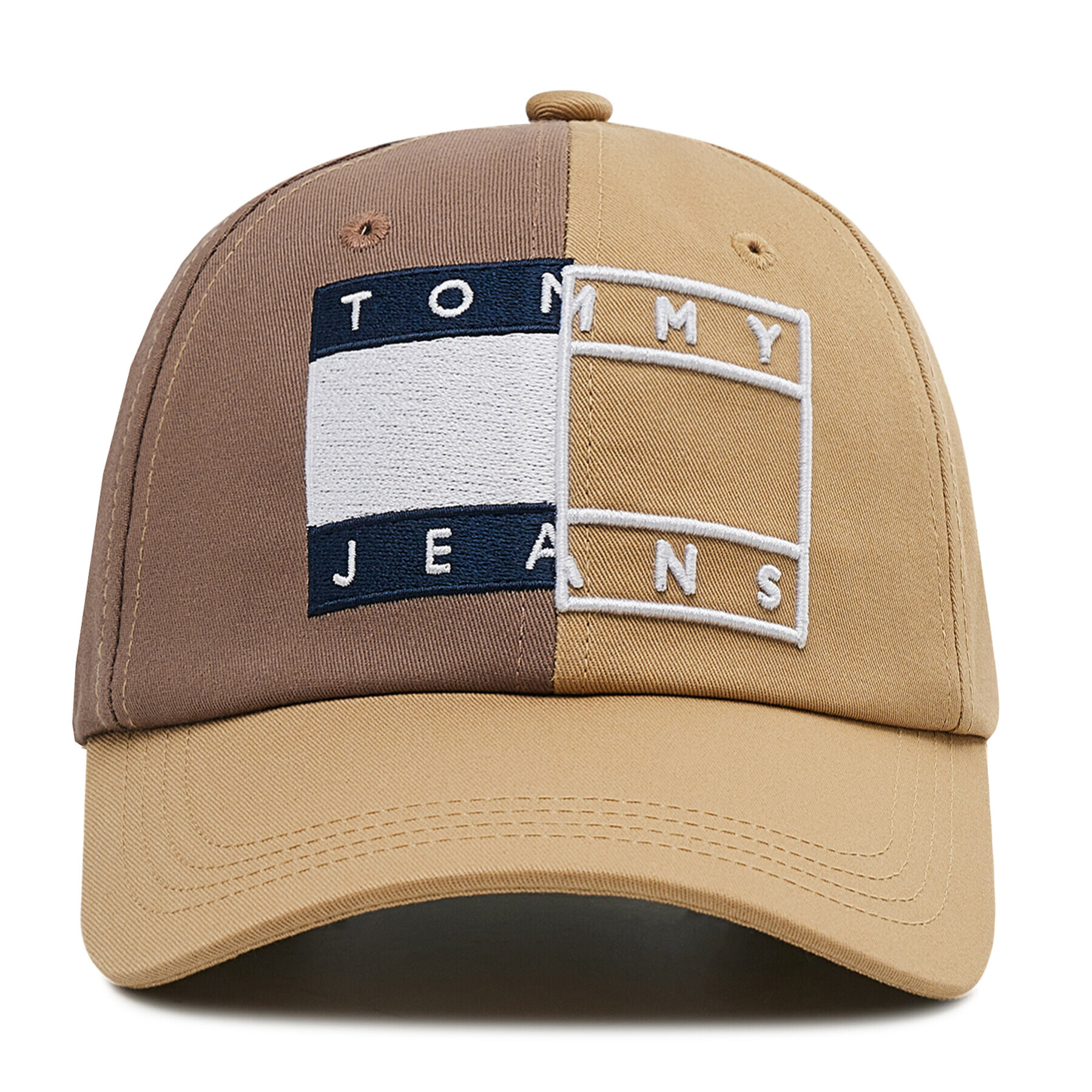 Tommy Jeans Kšiltovka Tjm Heritage Cap Spliced AM0AM08493 Hnědá - Pepit.cz