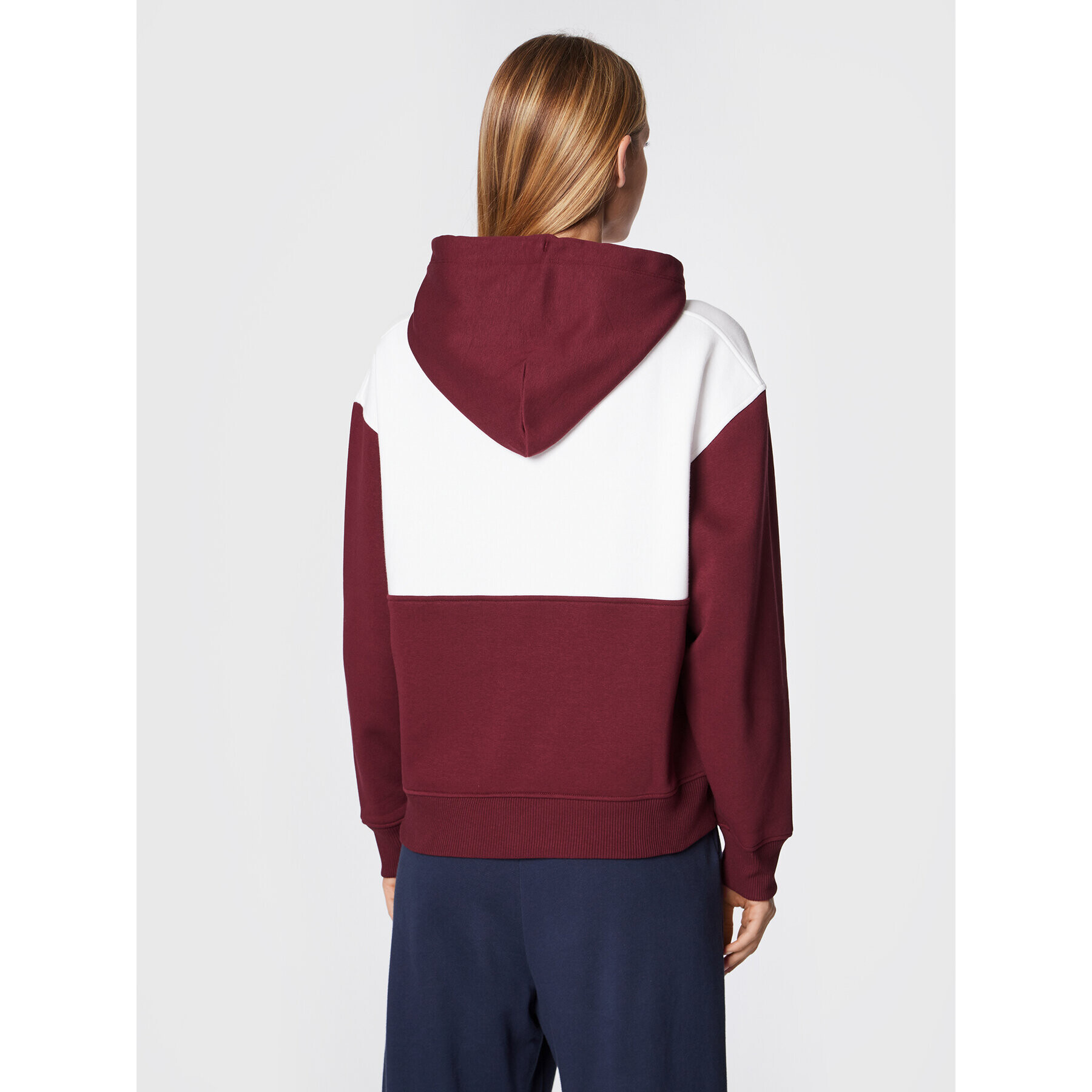 Tommy Jeans Mikina Archive DW0DW14345 Bordó Relaxed Fit - Pepit.cz