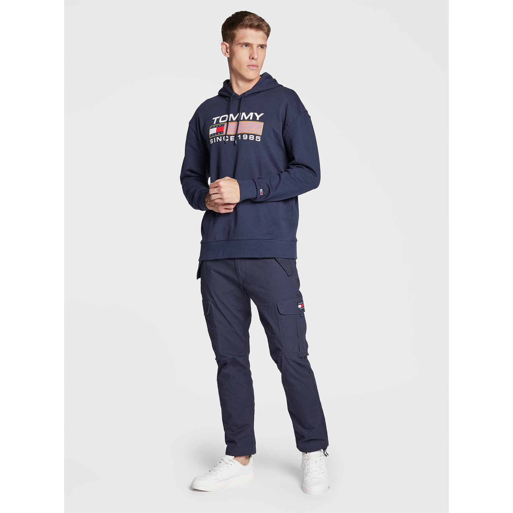 Tommy Jeans Mikina Athletic DM0DM15009 Tmavomodrá Regular Fit - Pepit.cz