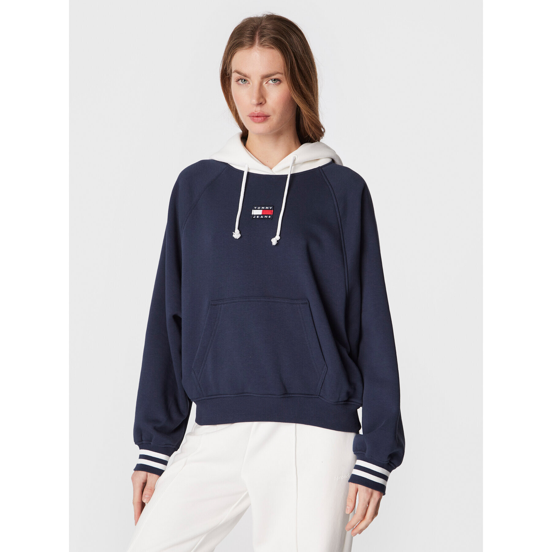 Tommy Jeans Mikina Authtic DW0DW14353 Tmavomodrá Relaxed Fit - Pepit.cz