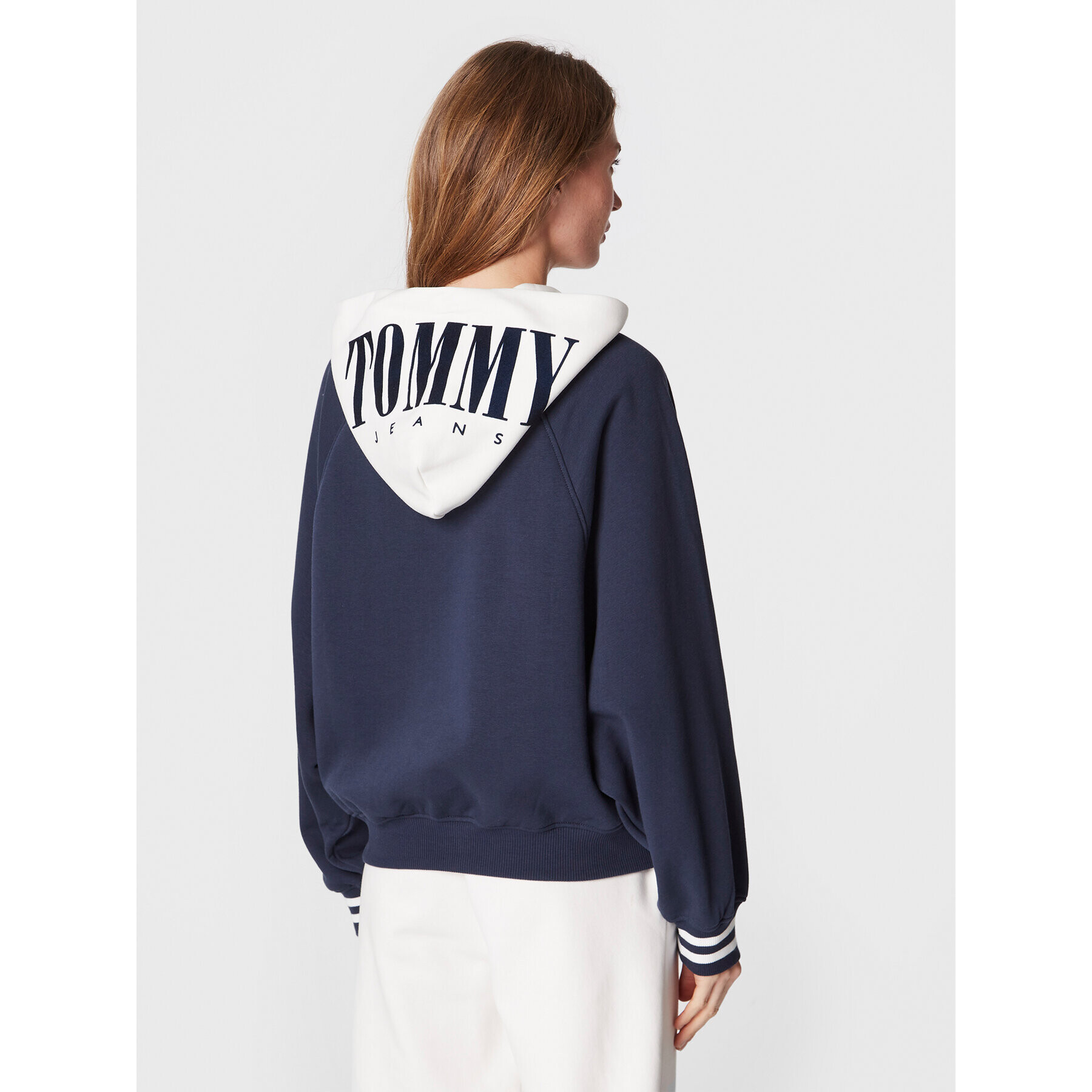 Tommy Jeans Mikina Authtic DW0DW14353 Tmavomodrá Relaxed Fit - Pepit.cz