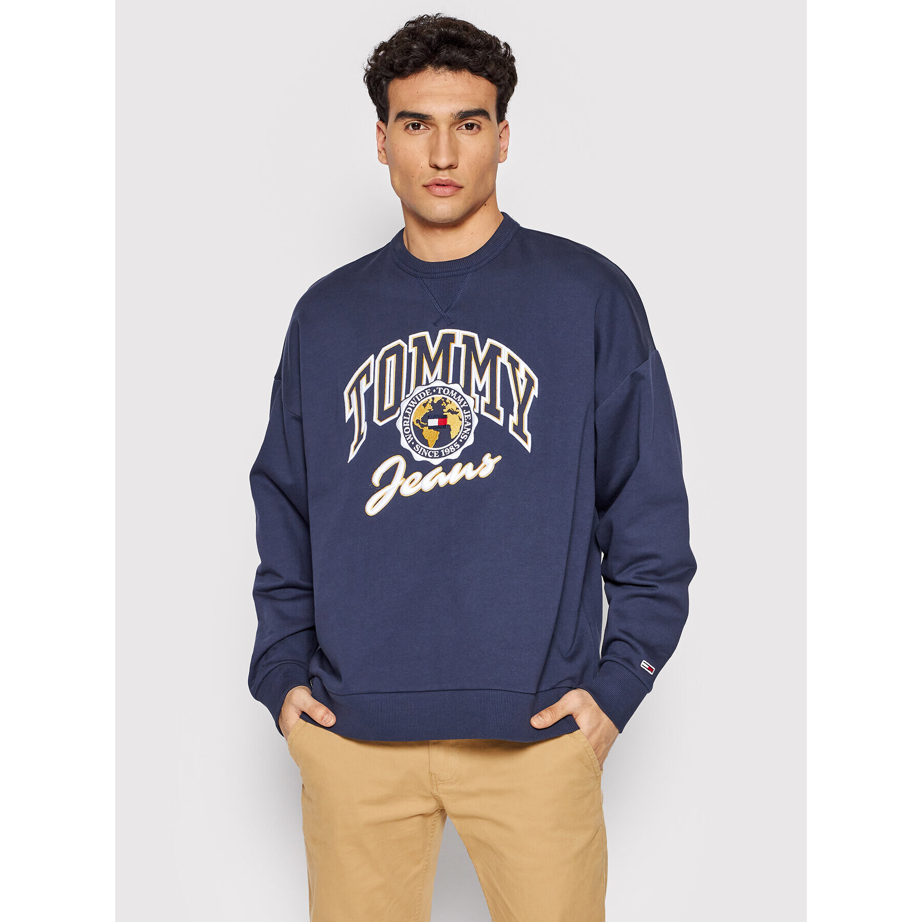 Tommy Jeans Mikina College Archive DM0DM12948 Tmavomodrá Regular Fit - Pepit.cz