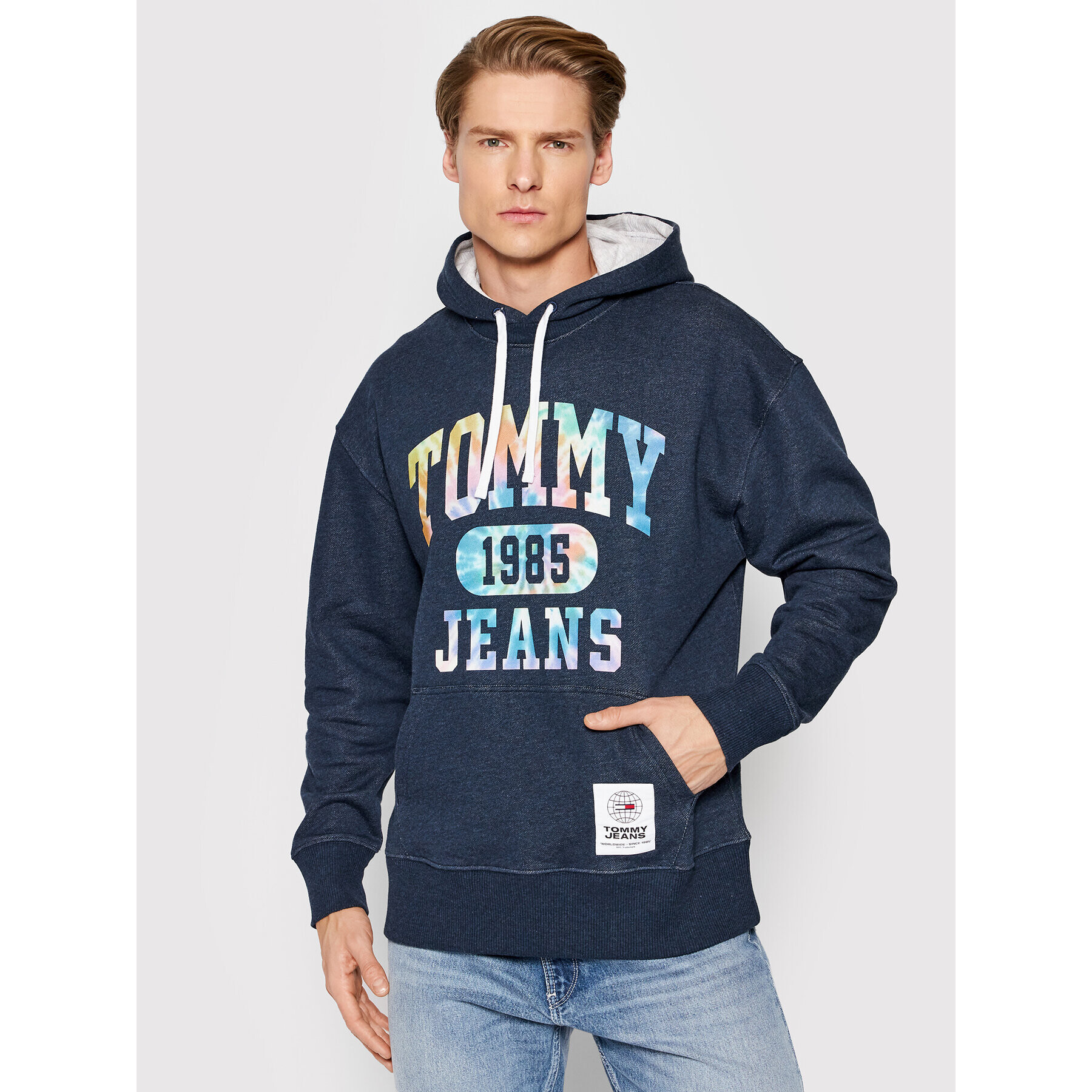 Tommy Jeans Mikina College DM0DM12350 Tmavomodrá Regular Fit - Pepit.cz