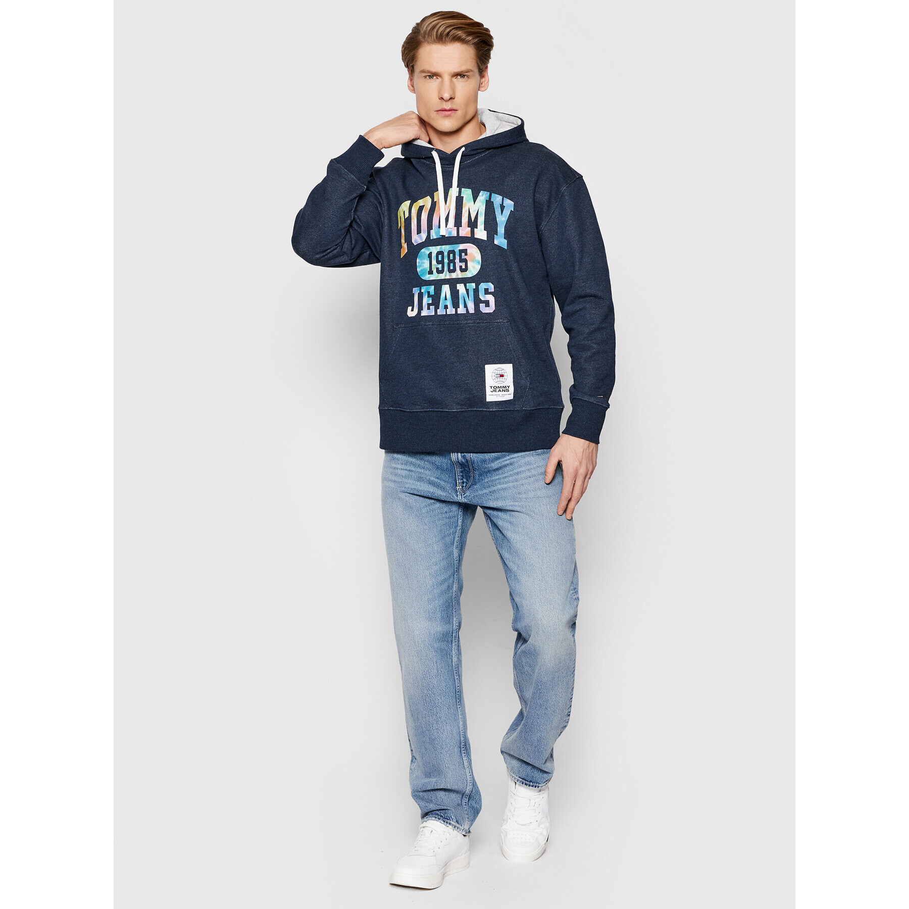 Tommy Jeans Mikina College DM0DM12350 Tmavomodrá Regular Fit - Pepit.cz