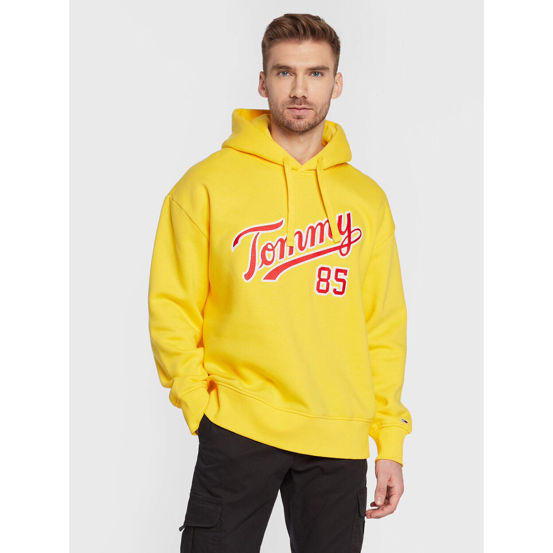 Tommy Jeans Mikina College DM0DM15711 Žlutá Relaxed Fit - Pepit.cz