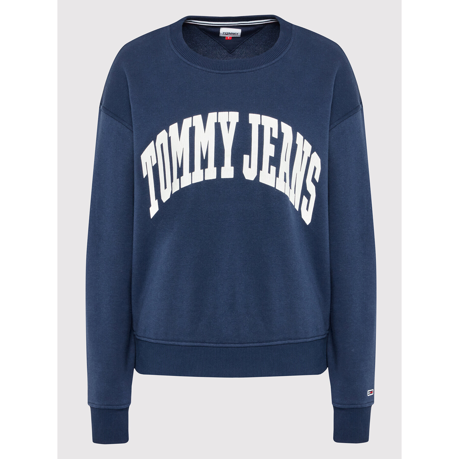 Tommy Jeans Mikina College DW0DW12714 Tmavomodrá Relaxed Fit - Pepit.cz