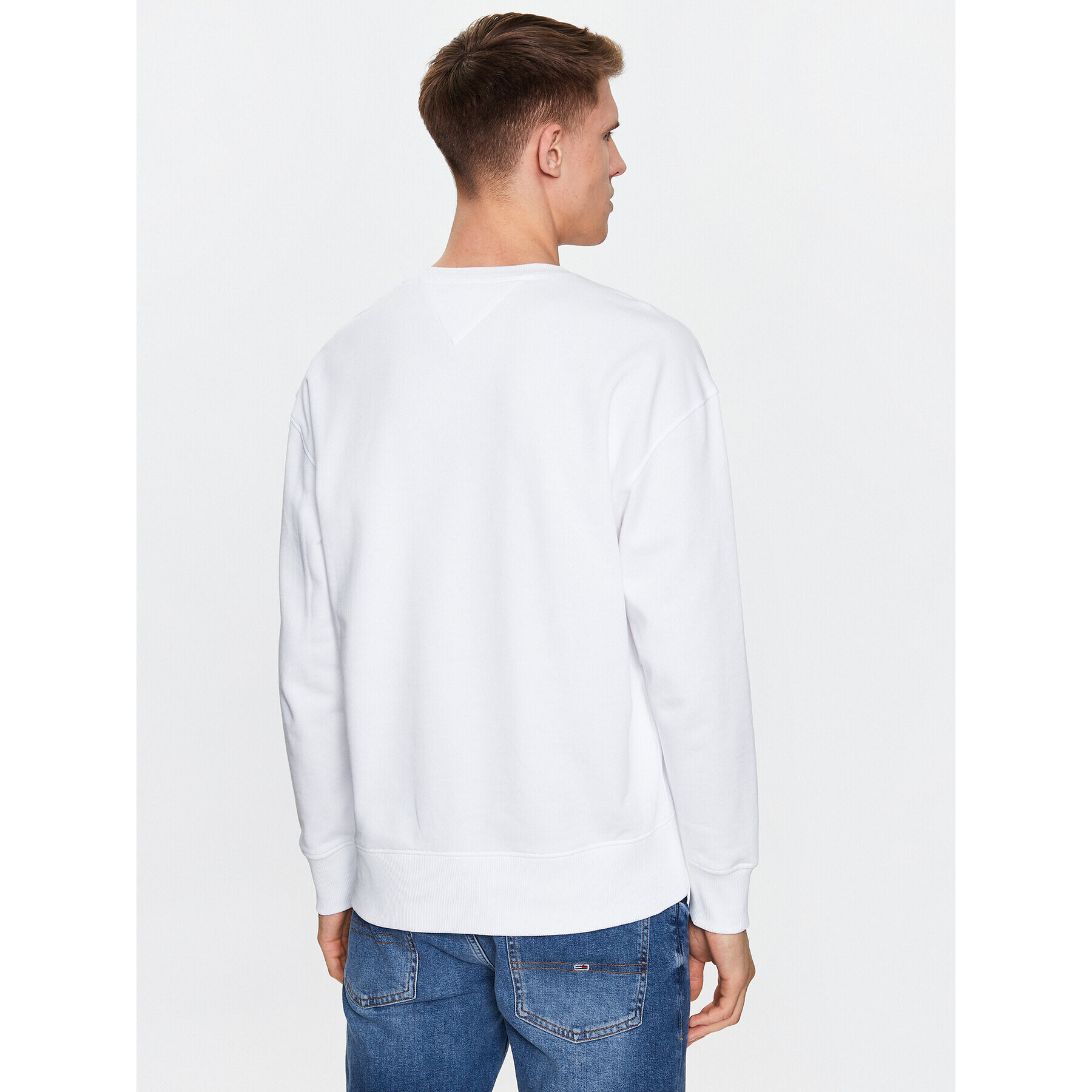 Tommy Jeans Mikina College Pop DM0DM16383 Bílá Relaxed Fit - Pepit.cz