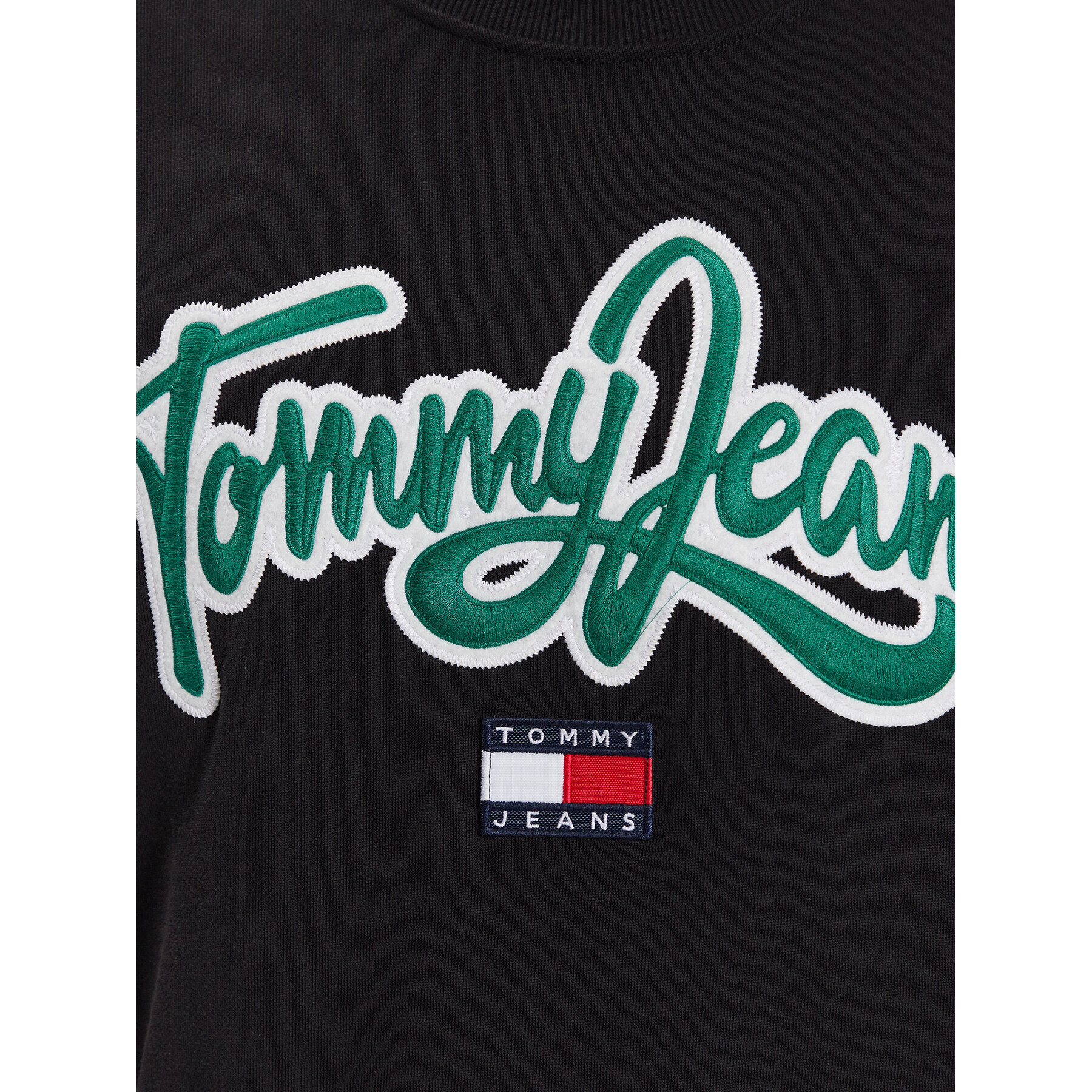 Tommy Jeans Mikina College Pop DM0DM16383 Černá Relaxed Fit - Pepit.cz