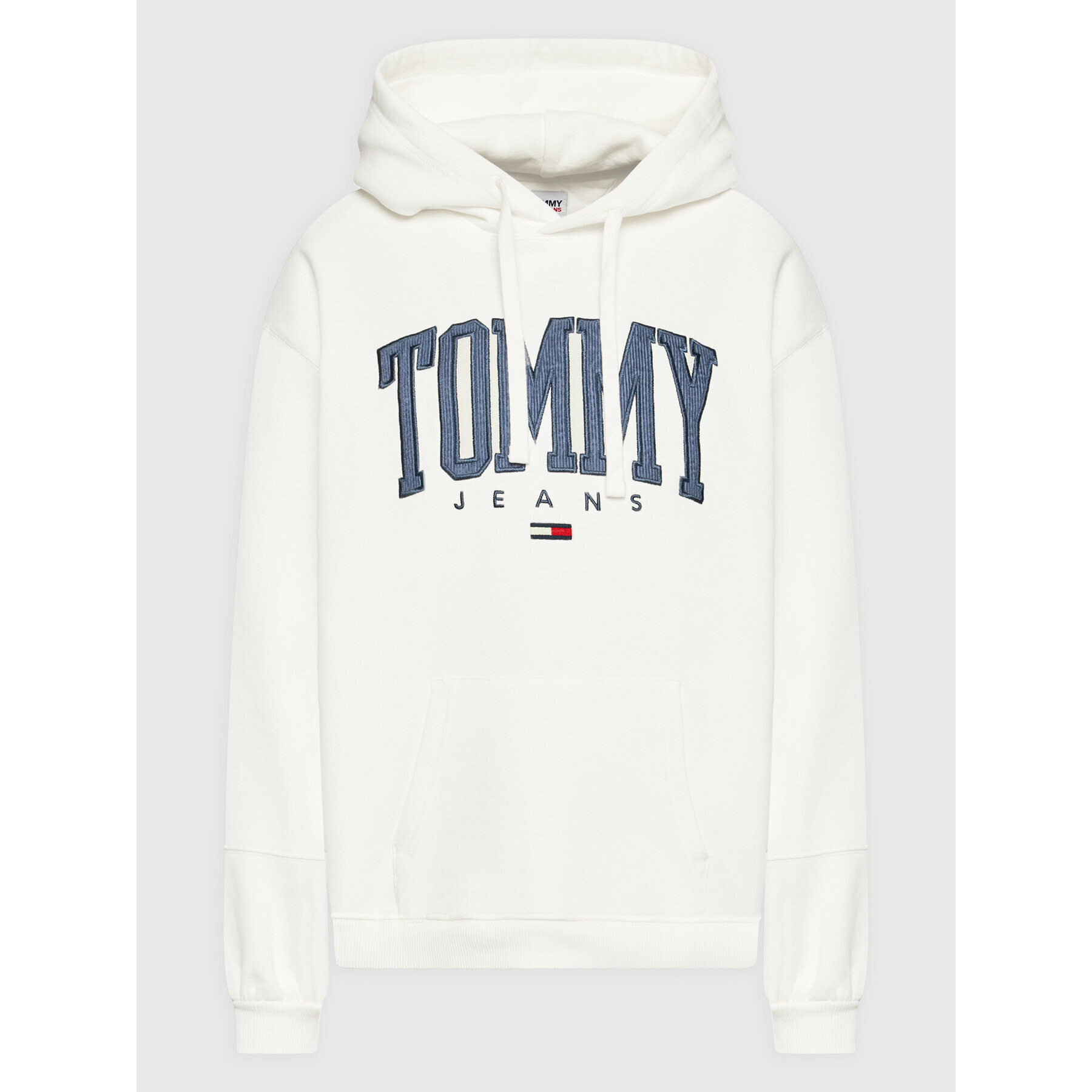 Tommy Jeans Mikina Collegiate DW0DW12102 Bílá Relaxed Fit - Pepit.cz