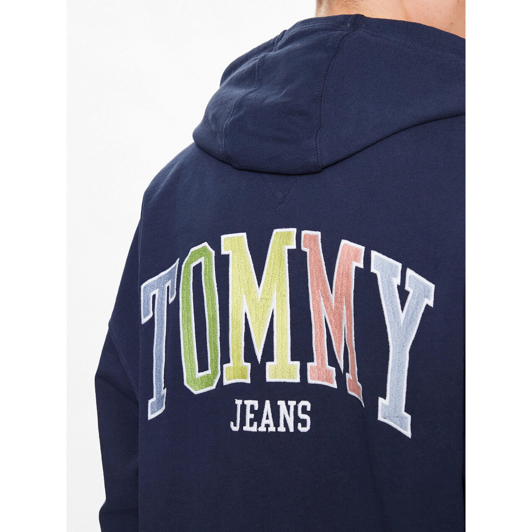 Tommy Jeans Mikina Collegie DM0DM16371 Tmavomodrá Relaxed Fit - Pepit.cz