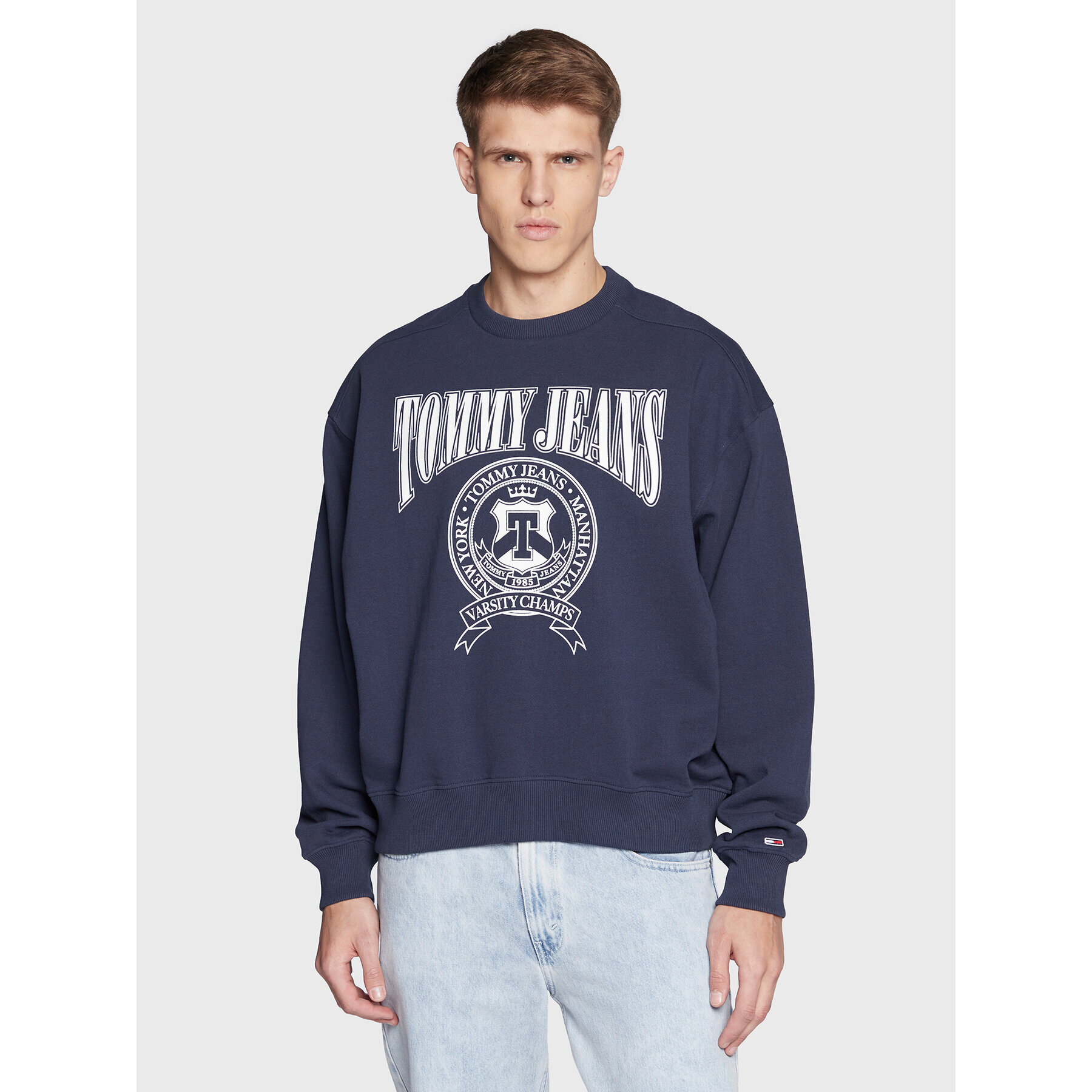 Tommy Jeans Mikina Comfort DM0DM15709 Tmavomodrá Regular Fit - Pepit.cz