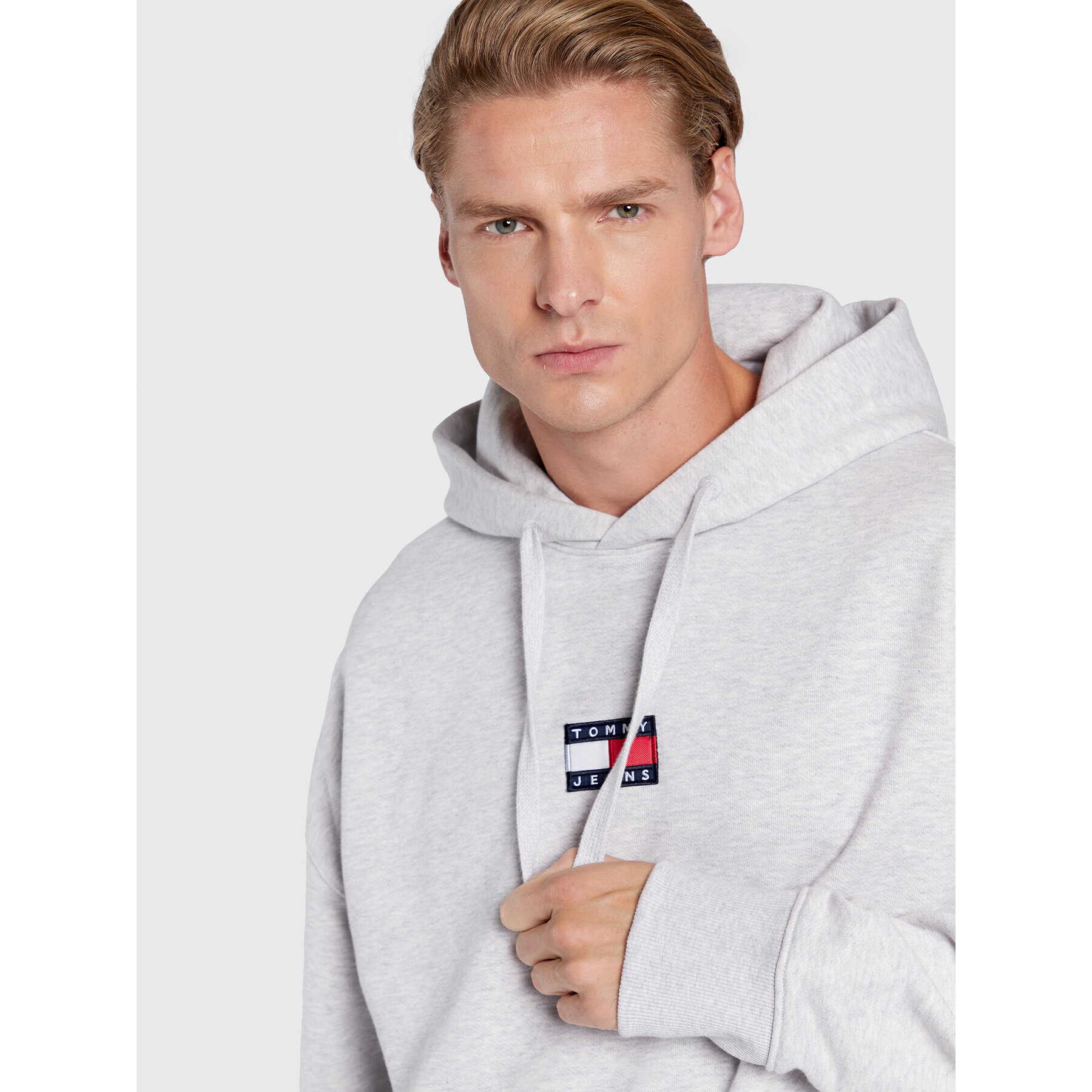 Tommy Jeans Mikina DM0DM10904 Šedá Relaxed Fit - Pepit.cz