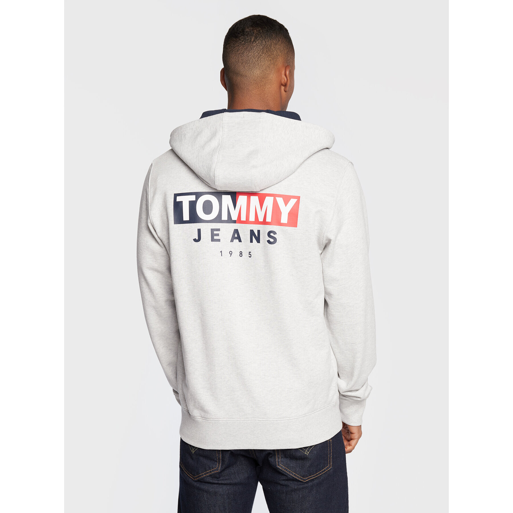 Tommy Jeans Mikina DM0DM13877 Šedá Regular Fit - Pepit.cz