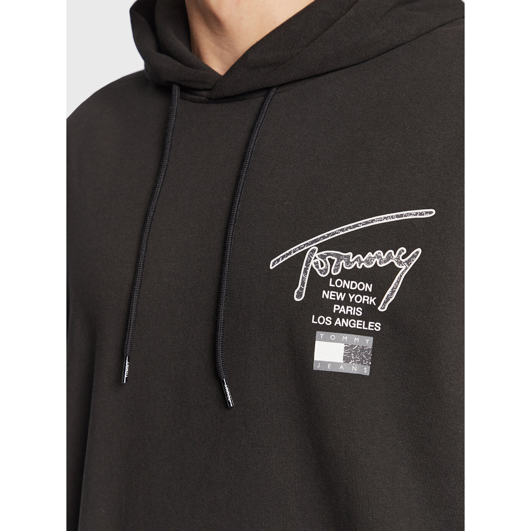 Tommy Jeans Mikina DM0DM15693 Černá Relaxed Fit - Pepit.cz