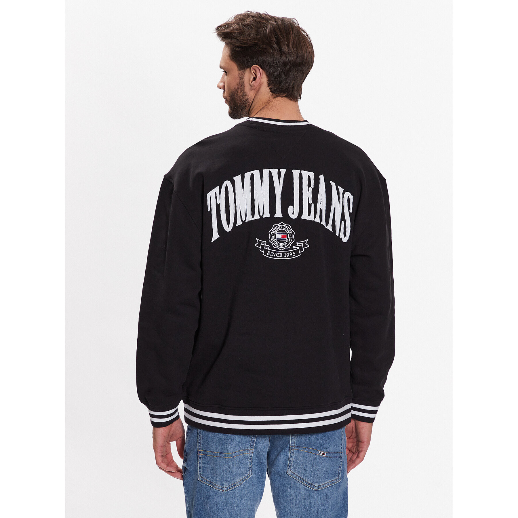 Tommy Jeans Mikina DM0DM16358 Černá Relaxed Fit - Pepit.cz