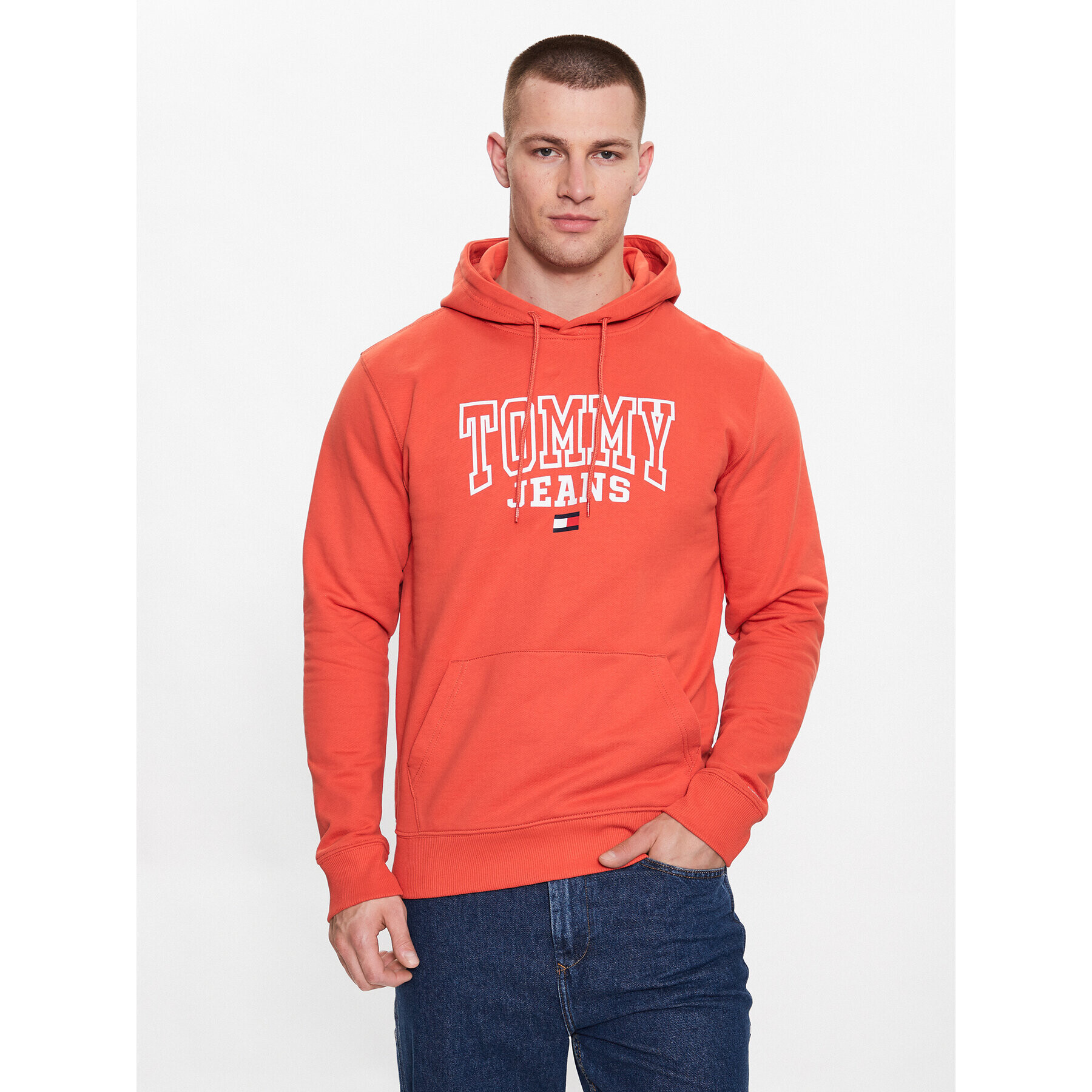 Tommy Jeans Mikina DM0DM16792 Oranžová Regular Fit - Pepit.cz