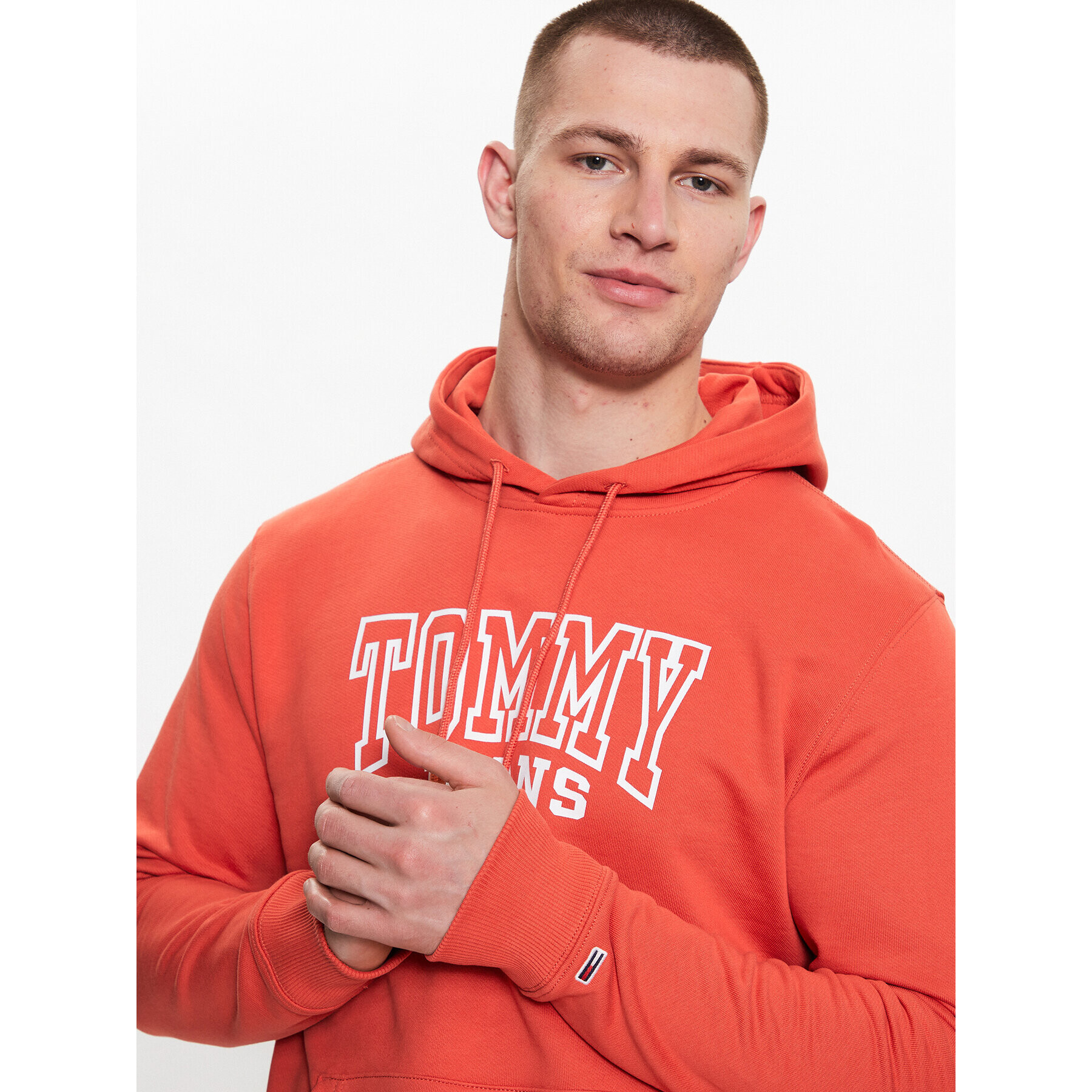 Tommy Jeans Mikina DM0DM16792 Oranžová Regular Fit - Pepit.cz