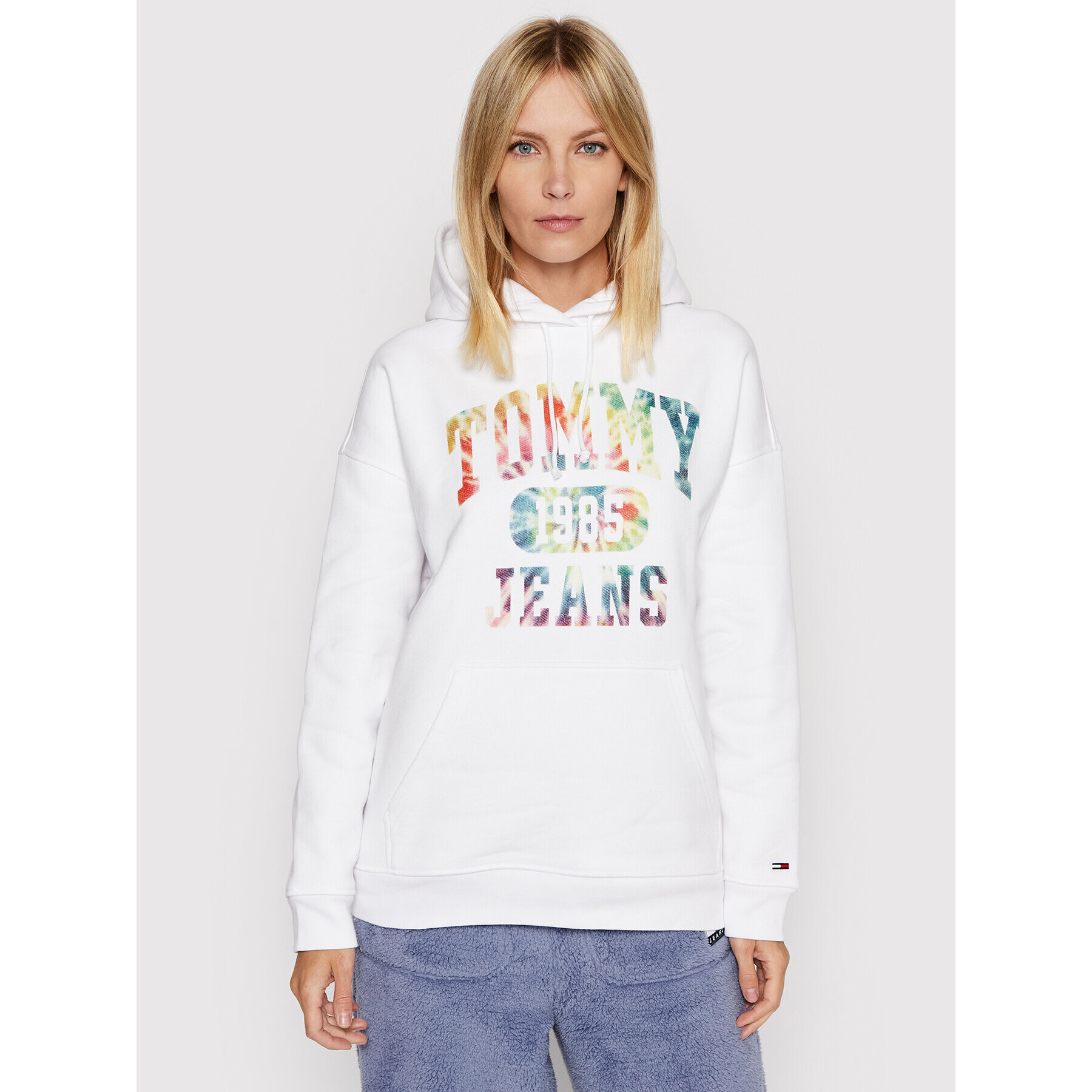 Tommy Jeans Mikina DW0DW11830 Bílá Oversize - Pepit.cz