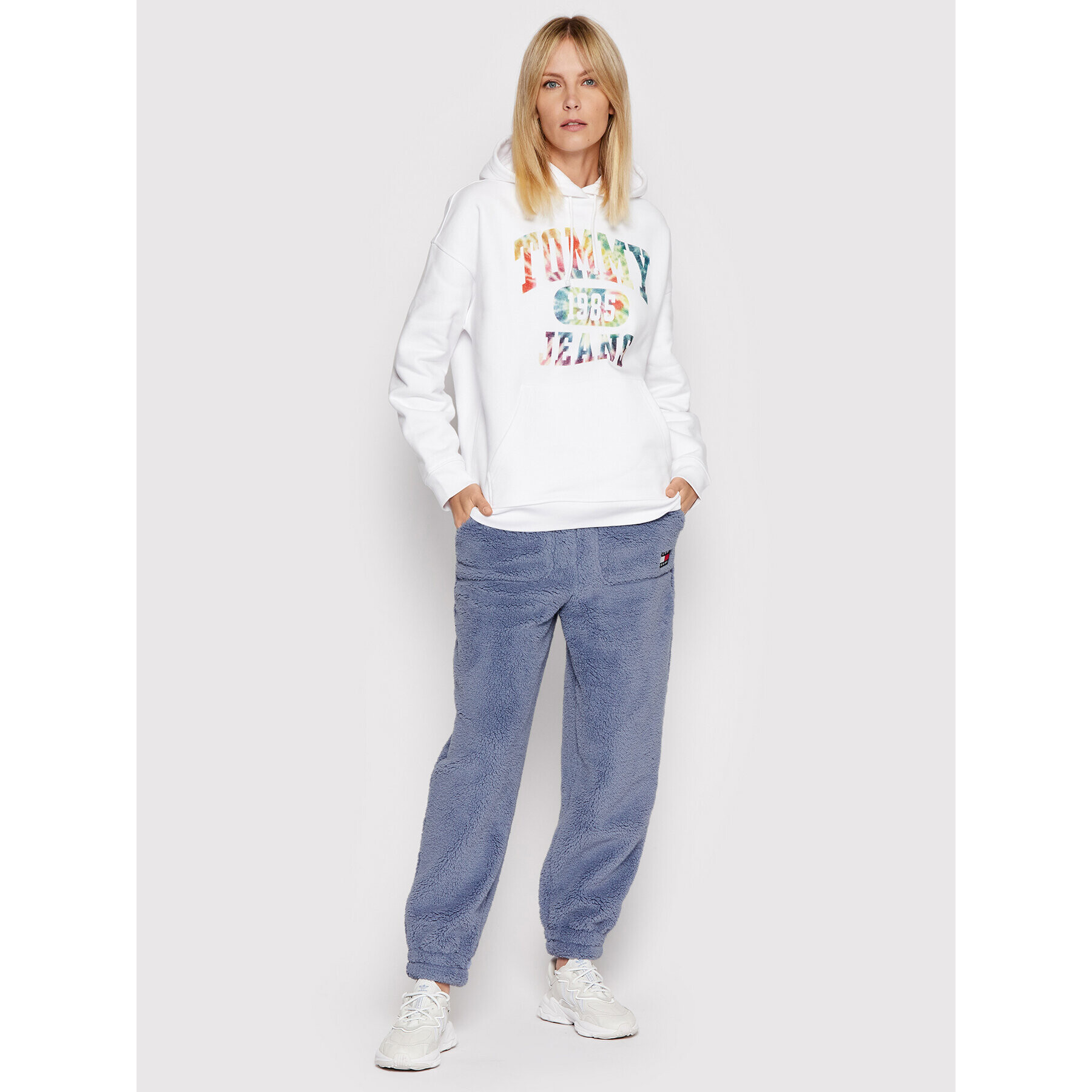 Tommy Jeans Mikina DW0DW11830 Bílá Oversize - Pepit.cz