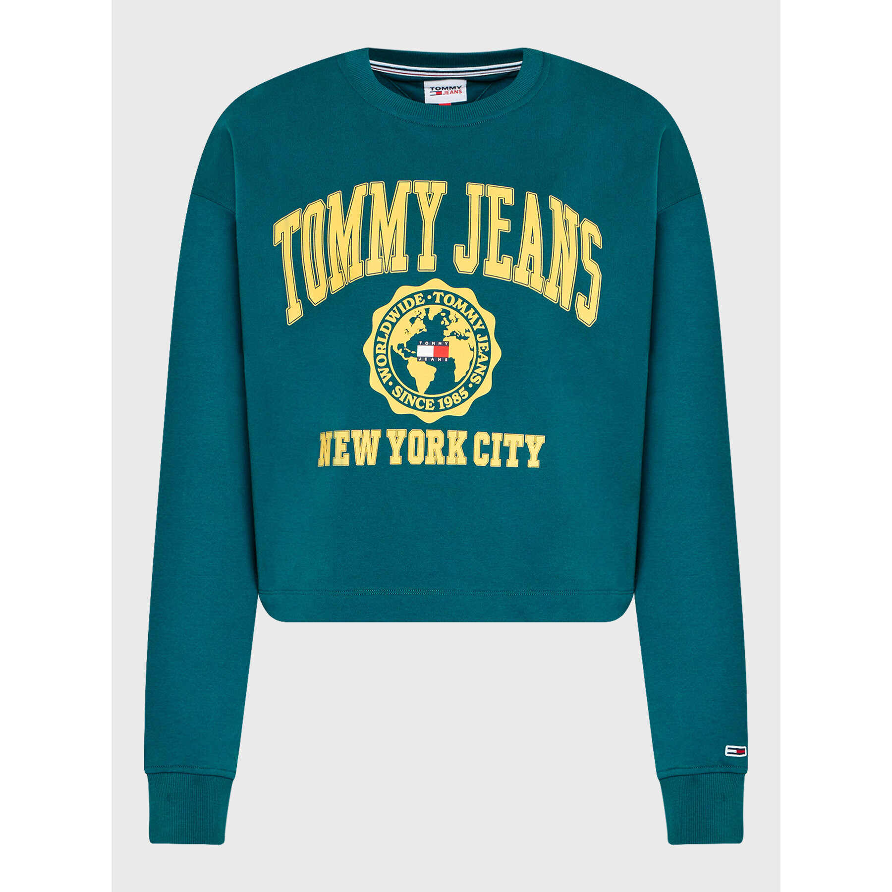 Tommy Jeans Mikina DW0DW13834 Modrá Cropped Fit - Pepit.cz