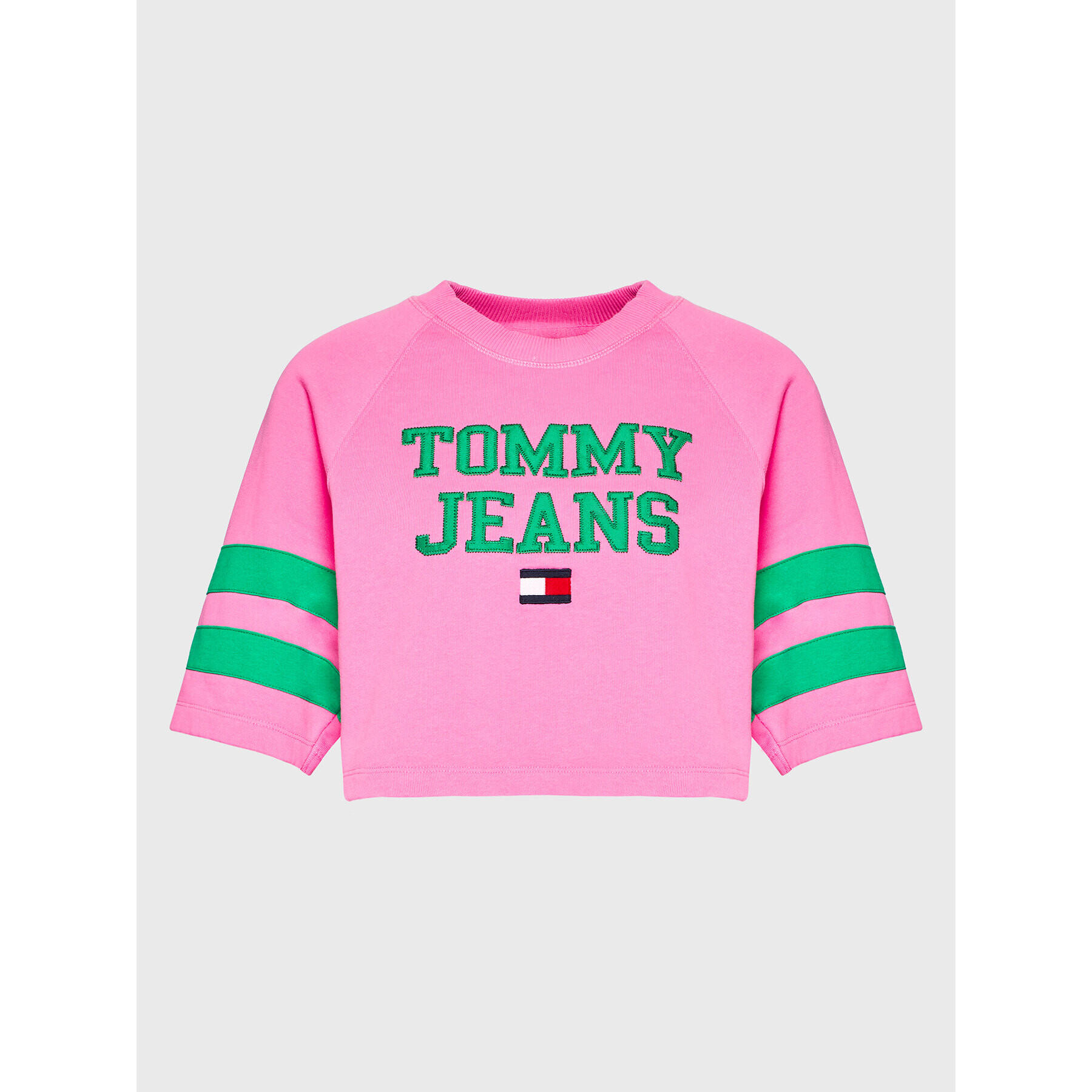 Tommy Jeans Mikina DW0DW14213 Růžová Cropped Fit - Pepit.cz