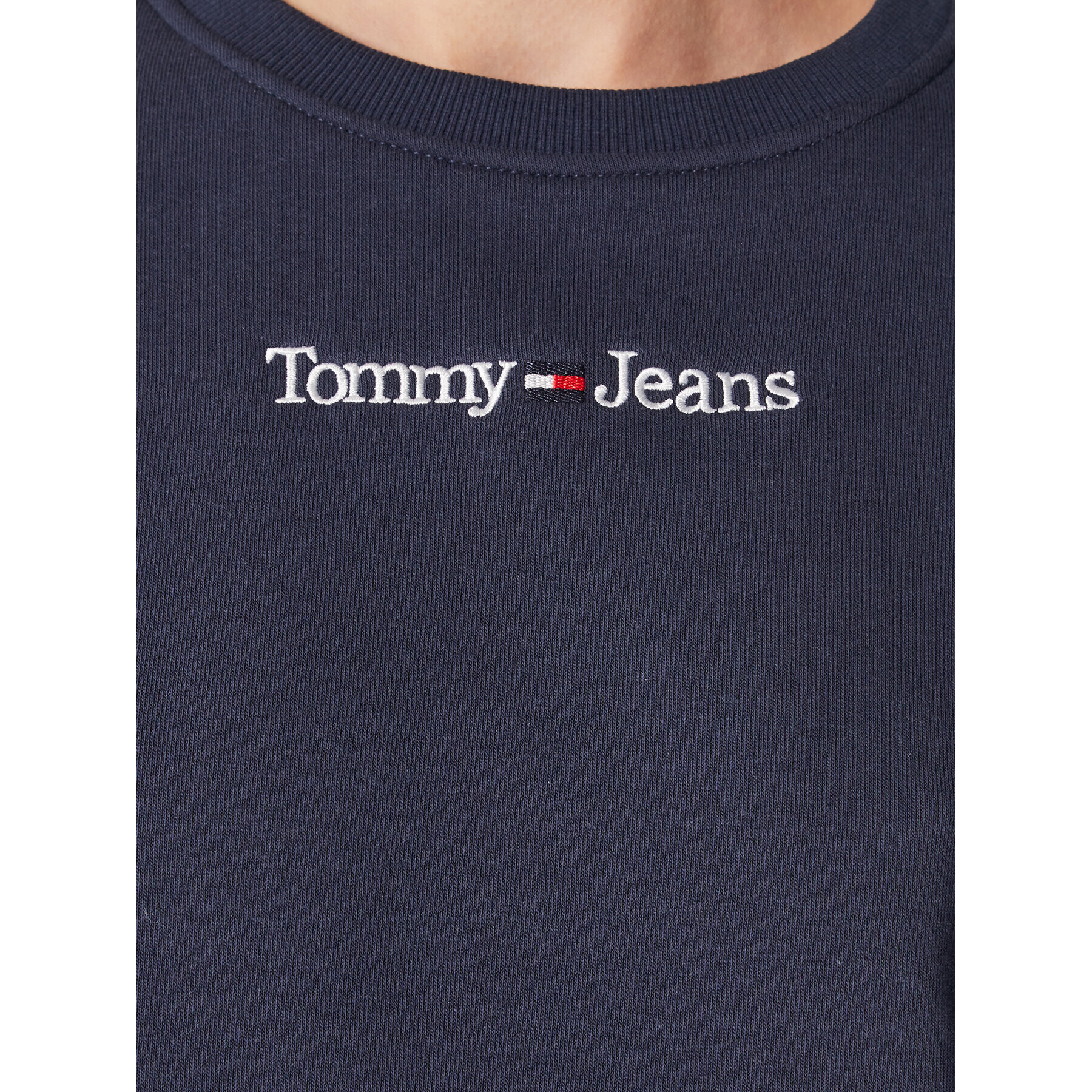 Tommy Jeans Mikina DW0DW15056 Tmavomodrá Regular Fit - Pepit.cz