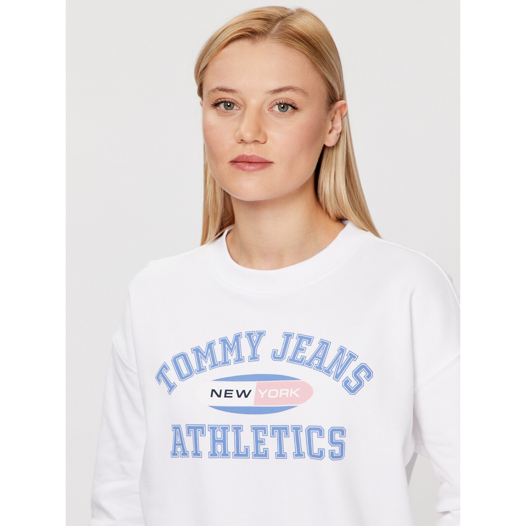 Tommy Jeans Mikina DW0DW16121 Bílá Regular Fit - Pepit.cz