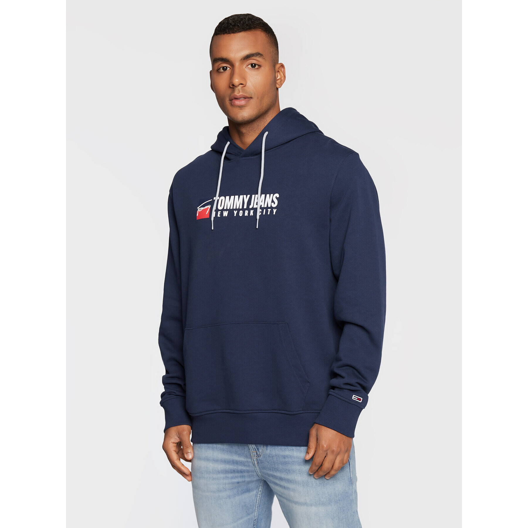 Tommy Jeans Mikina Entry Athletics DM0DM13878 Tmavomodrá Regular Fit - Pepit.cz