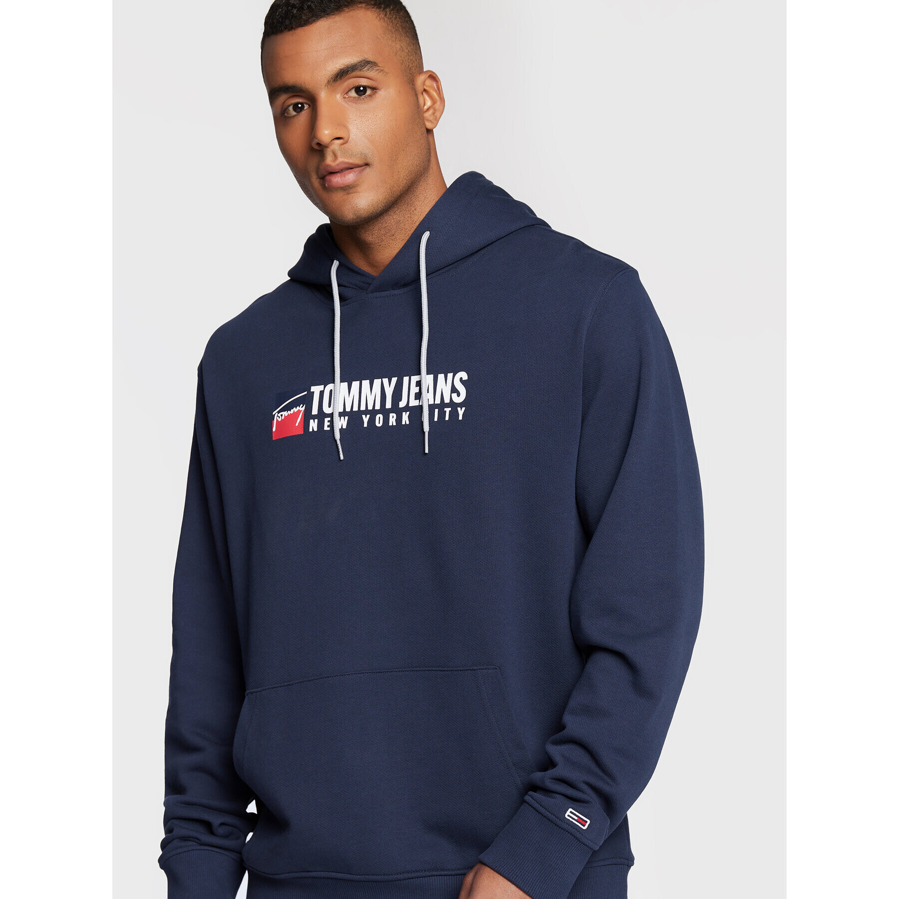 Tommy Jeans Mikina Entry Athletics DM0DM13878 Tmavomodrá Regular Fit - Pepit.cz